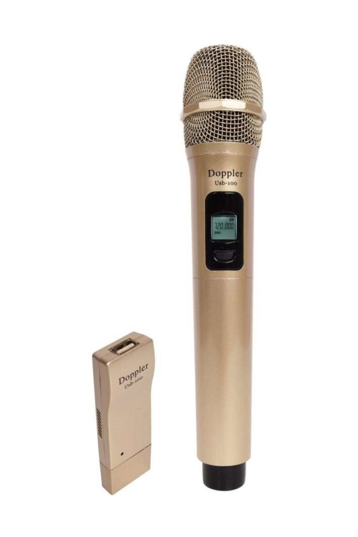 Doppler Usb-100 Usb Ile Çalışan Telsiz Kablosuz Mikrofon Altın