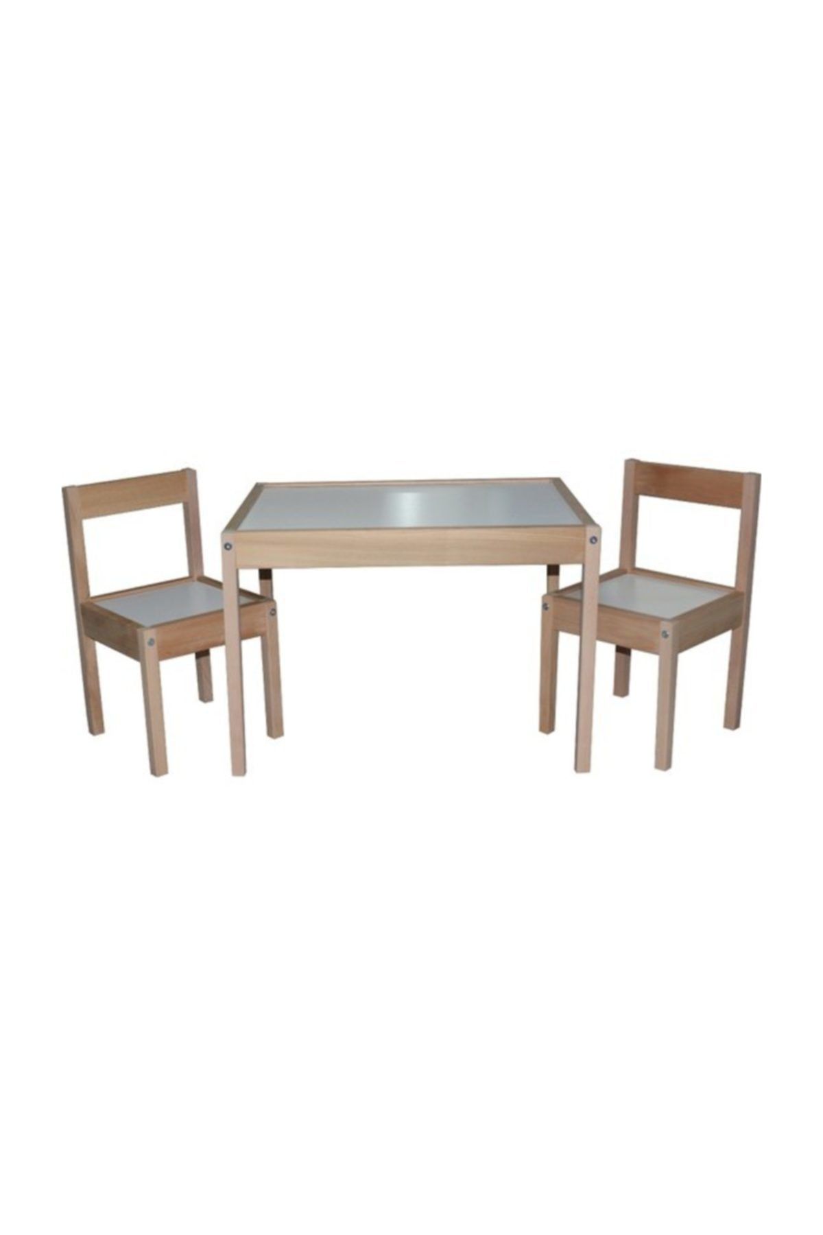 makeart home unisex cocuk gri 100 dogal kayin agaci yaz sil yuzey oyun ders masa sandalye seti fiyati yorumlari trendyol