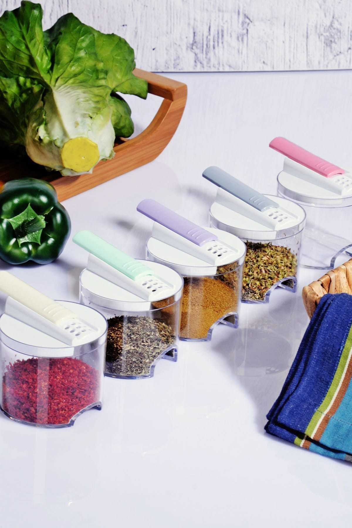 Meleni Home Akrilik Pratik 5 Katlı Baharatlık