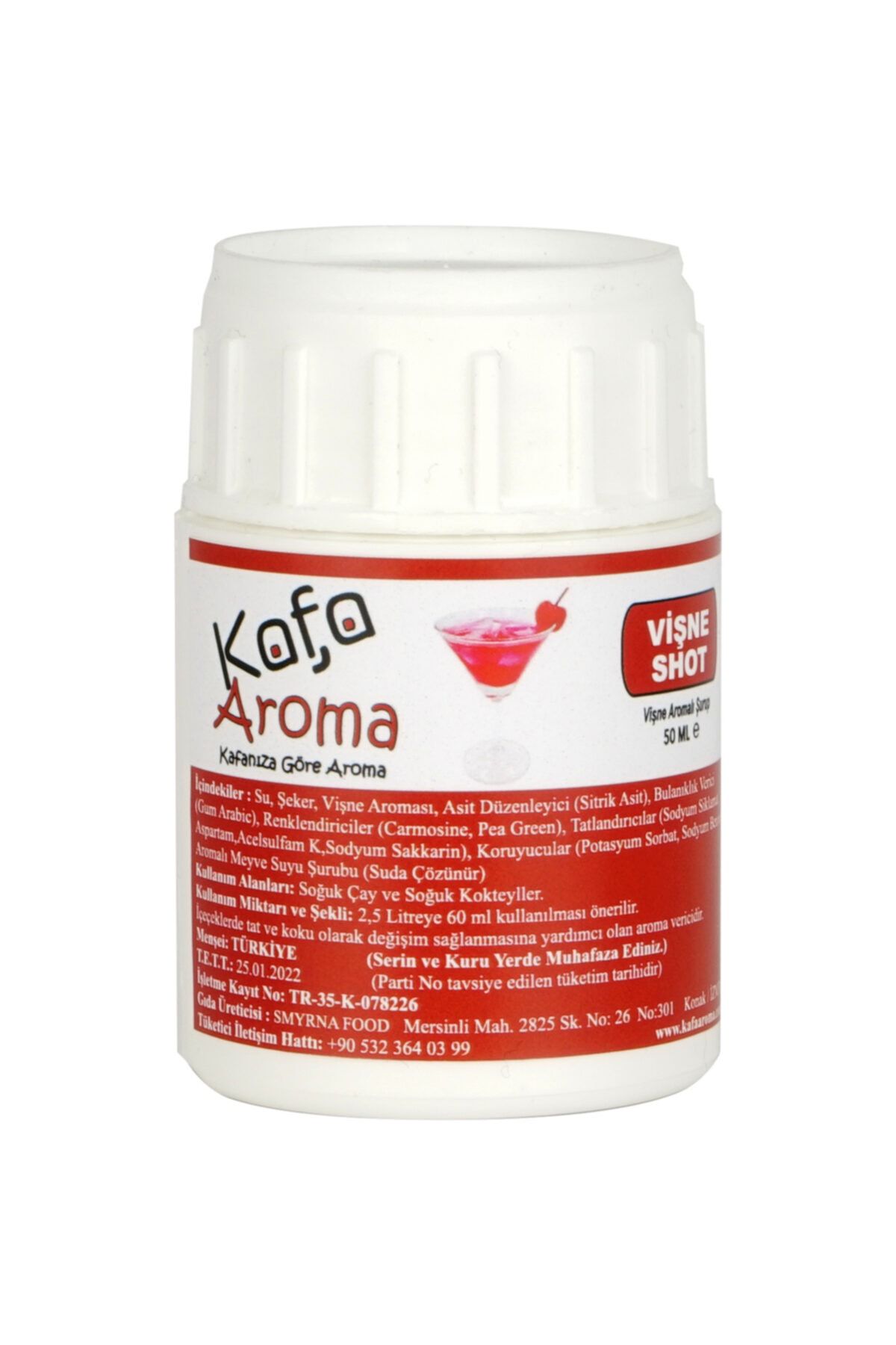 Kafa Aroma Votka Likör Aroma Kiti Vişne Shot 60 ml