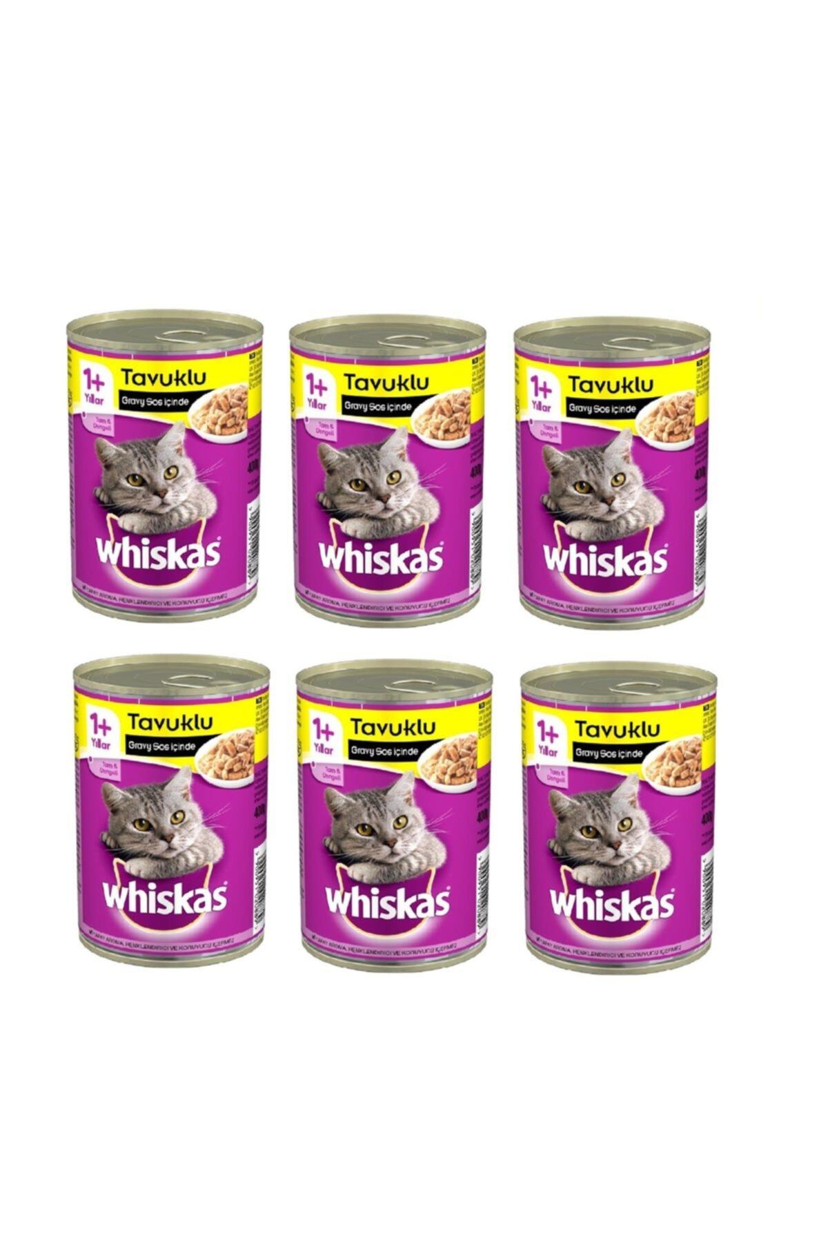 Whiskas Gravy Soslu Tavuk Etli Kedi Konservesi 400 gr * 6 Adet