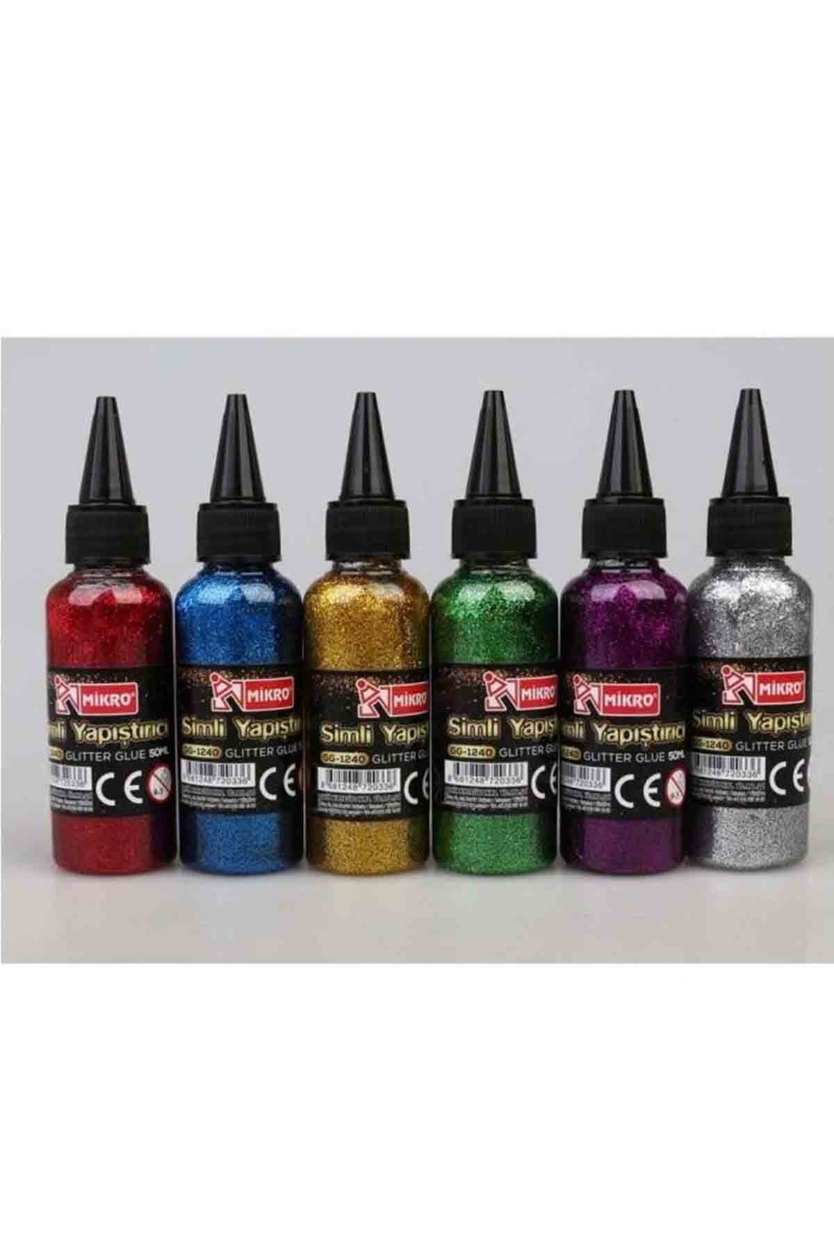 Mikro Simli Sıvı Yapıştırıcı Renkli 50 ml gg-1240 1240s (12 Li Paket)