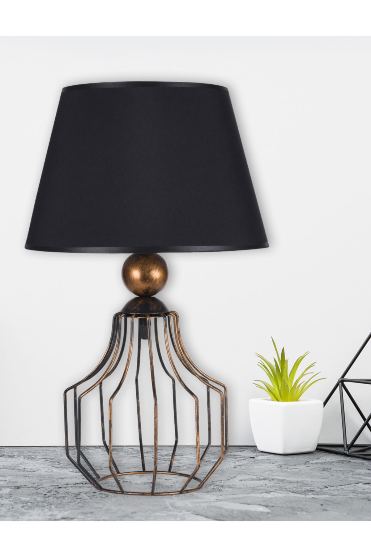 Hmydesign Femmes Abajur Eskitme-siyah