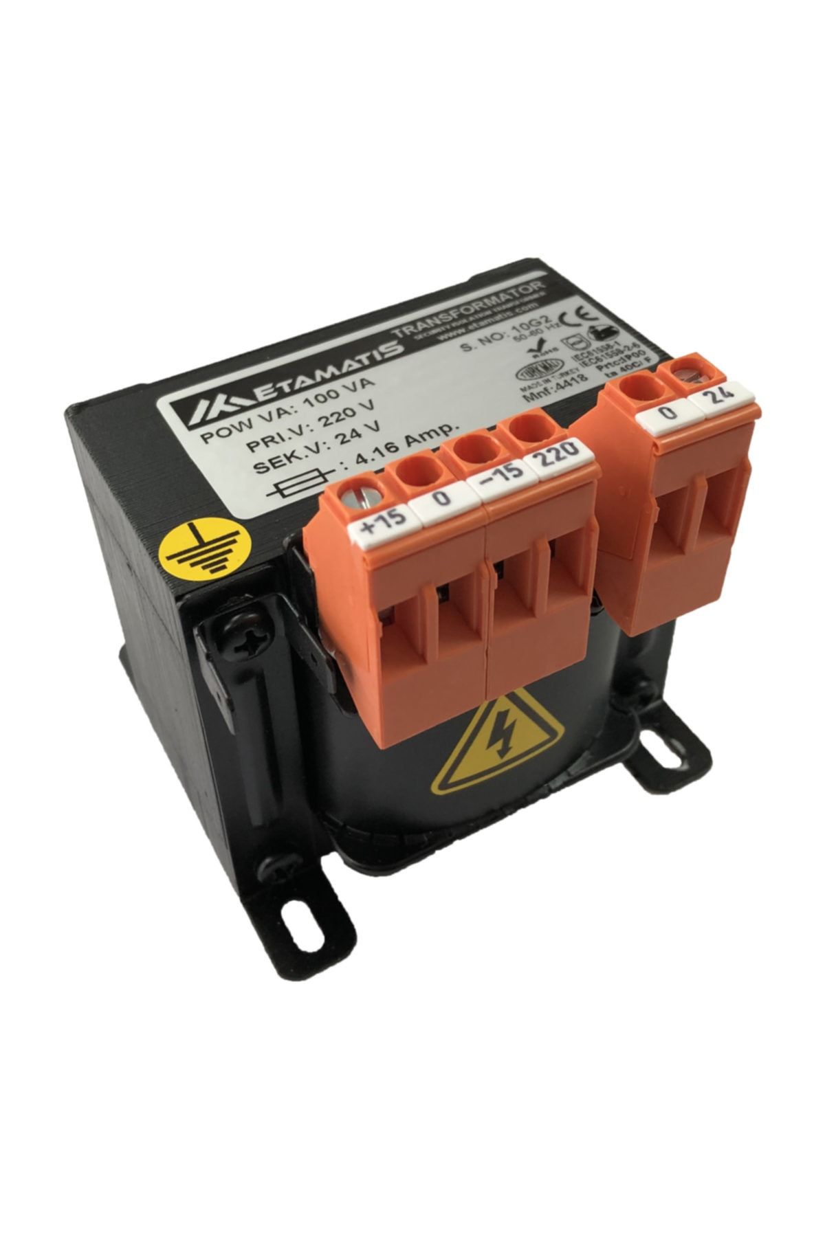 Etamatis 100 Va Transformatör 220/24 V Ac Trafo