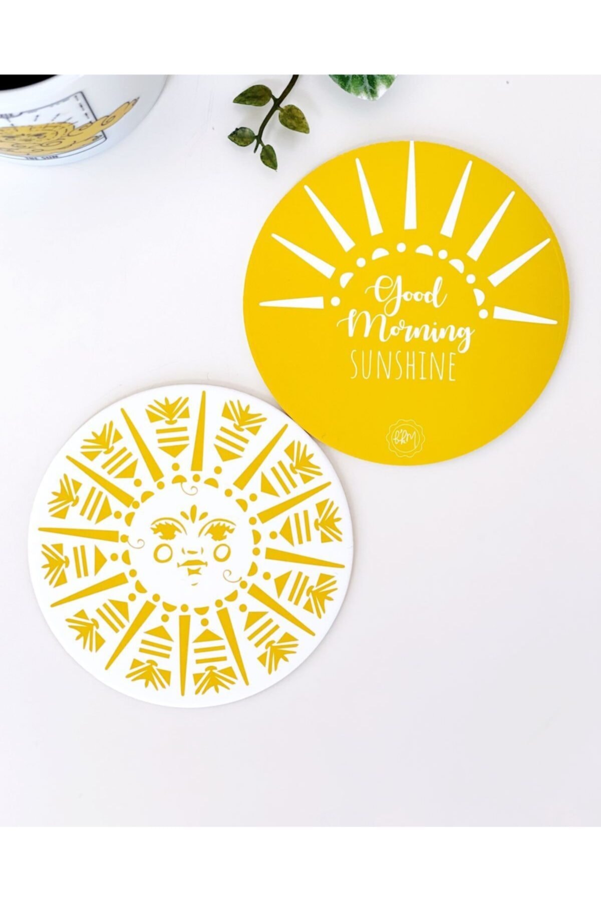 Bikutumutluluk Good Morning Sunshine Bardak Altlığı 2'li