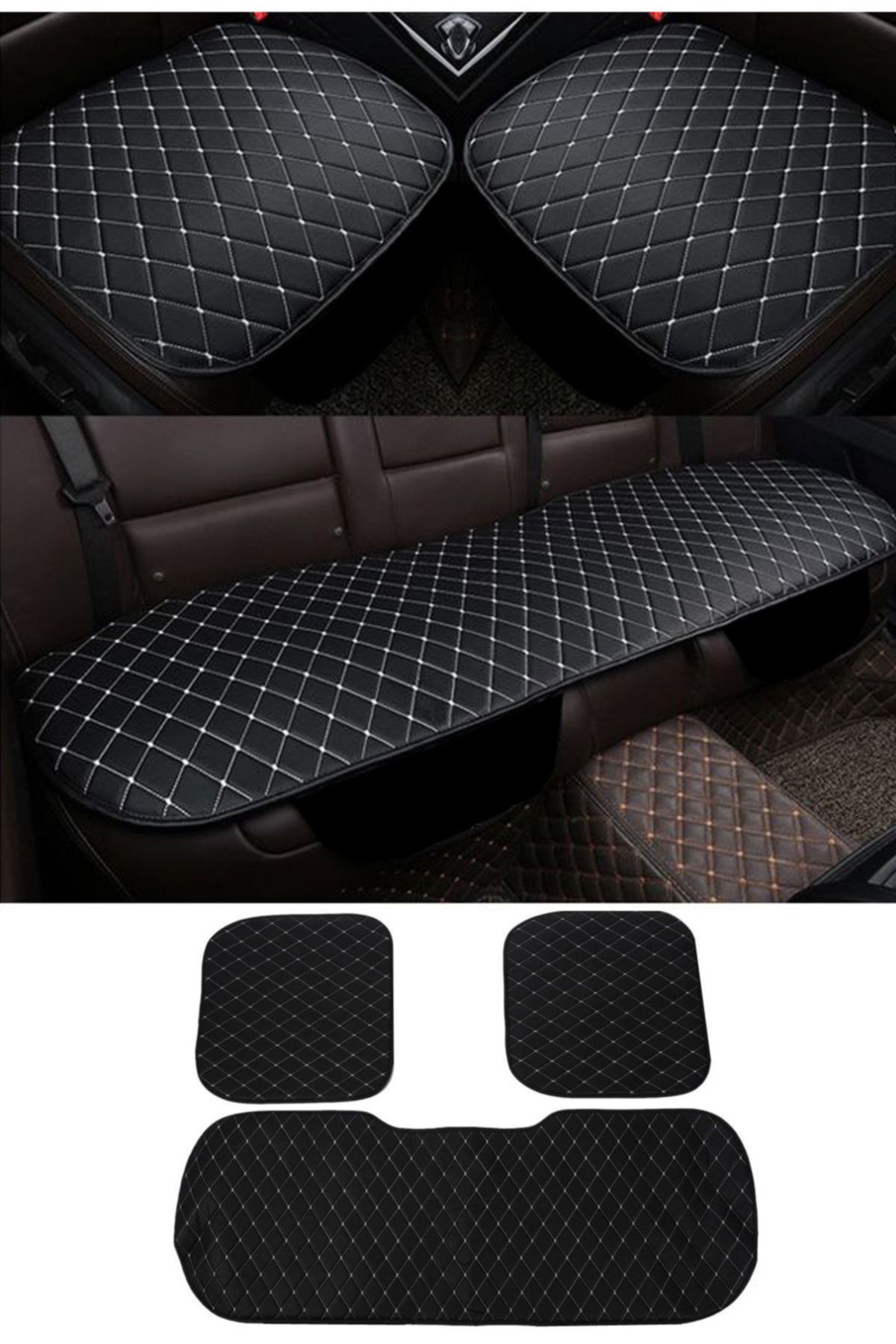 AutoFresh Opel Astra H Sedan 2006 Uyumlu Koltuk Koruyucu Alt Serme Minder Seti Suni Deri Spor Tuning Model
