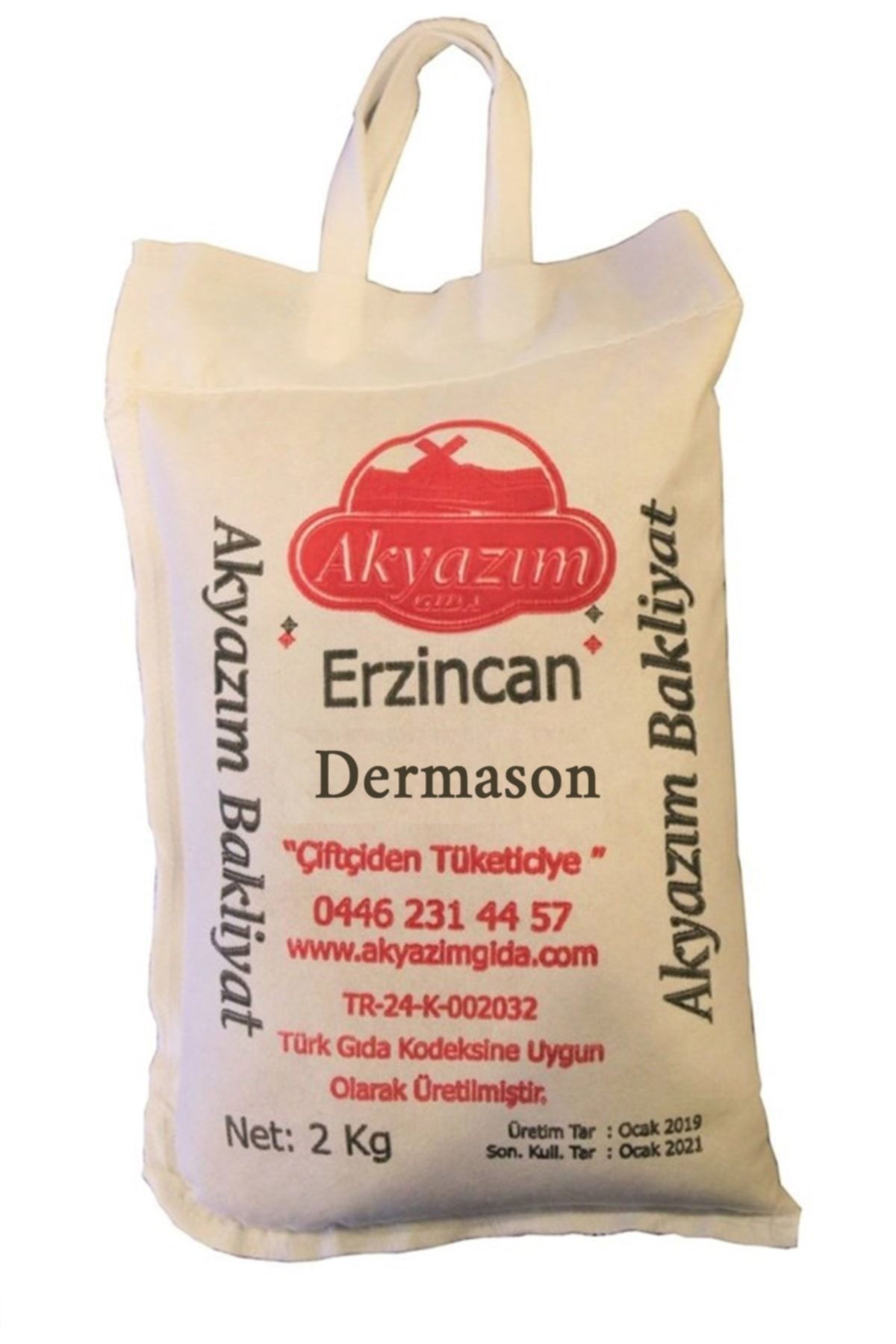 Akyazım Dermason Kuru Fasulye Erzincan 2 kg