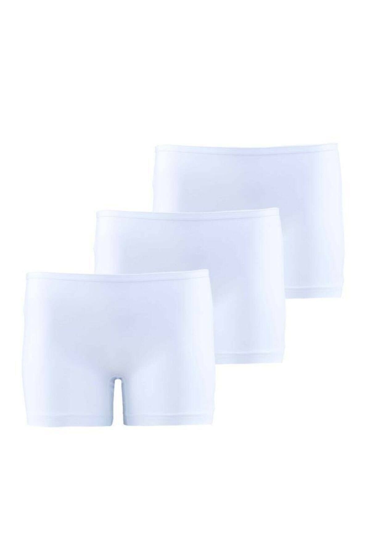 Blackspade 1571 Kadın Boxer 3'lü Paket Essential - Beyaz - Xl