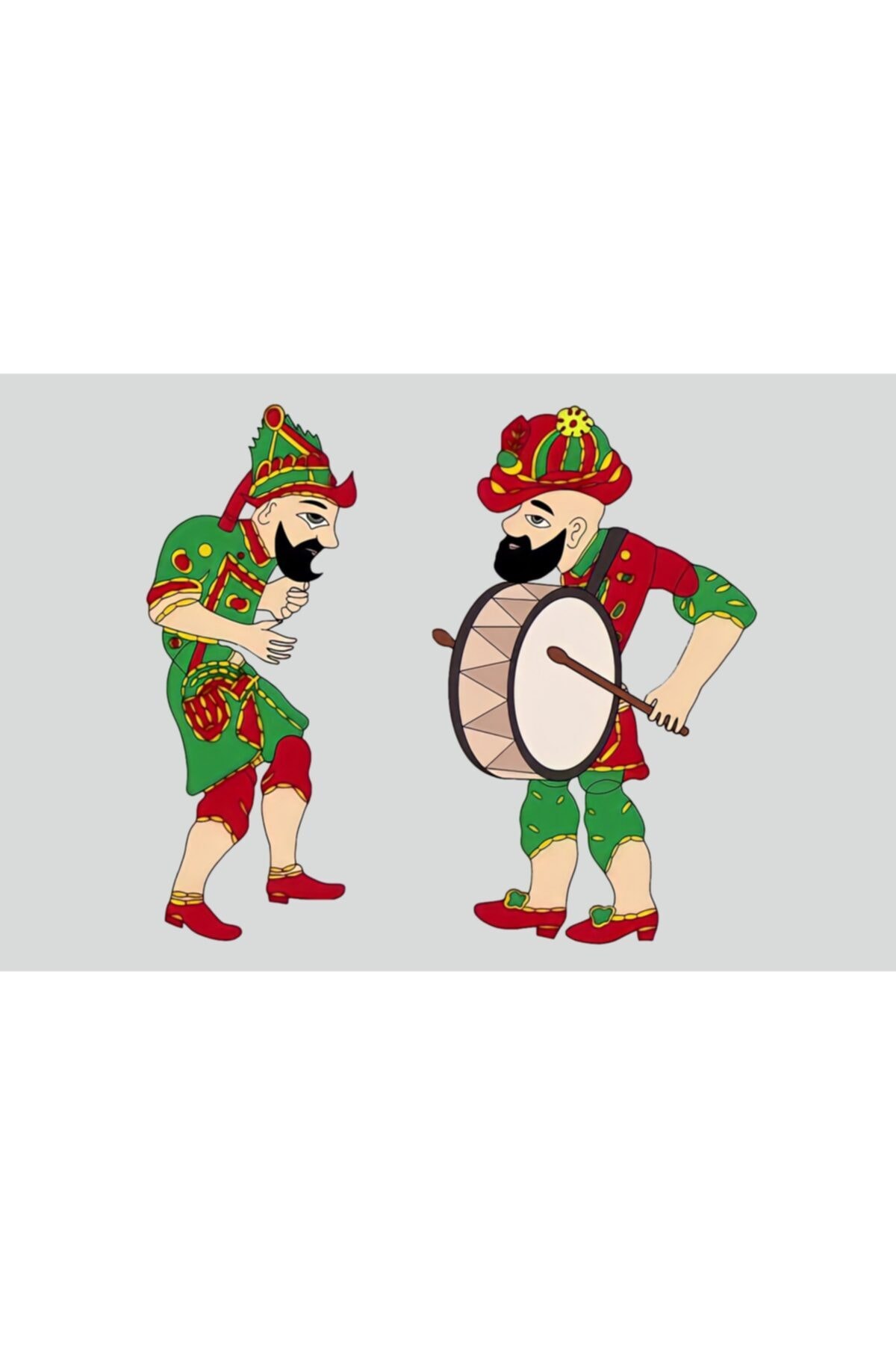 dakik reklam Karagöz Ve Hacivat Maketi  100cm 2 Adet