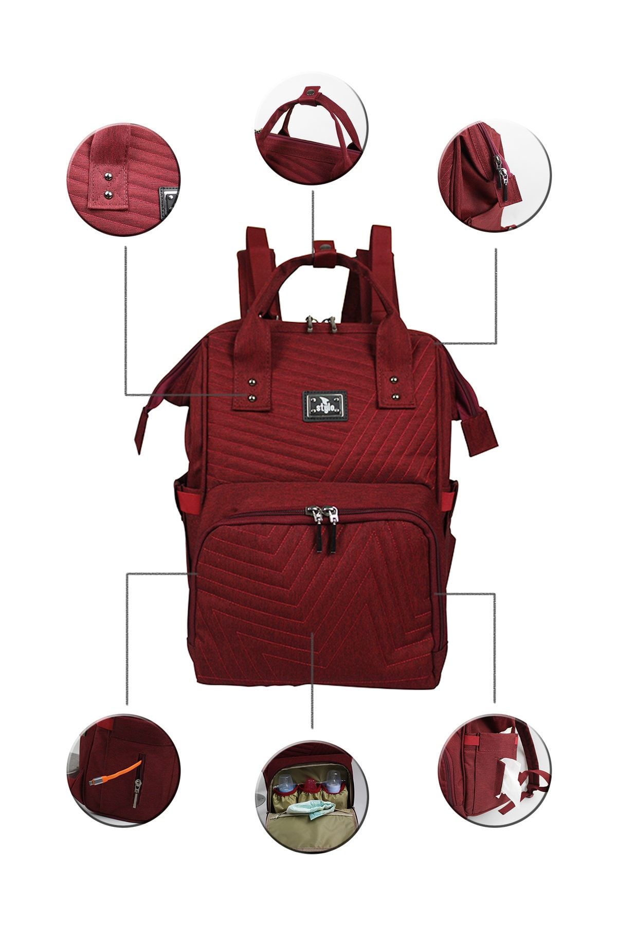 Stylo Tokyo Platinum All In One Special Edition Backpack-bordo