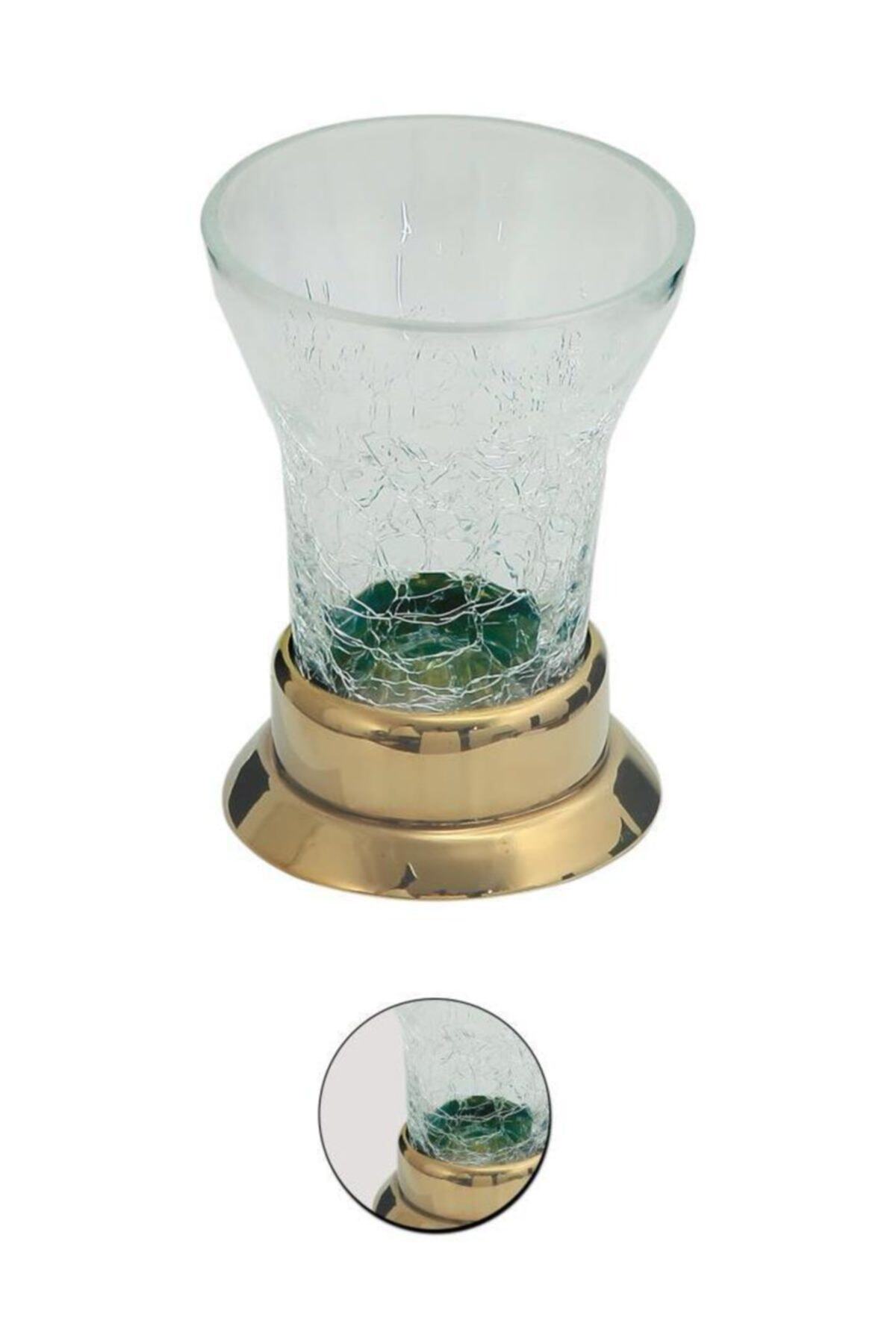 Maya Ottoman Pvd Gold Setüstü Diş Fırçalık C Cam %100 Pirinç