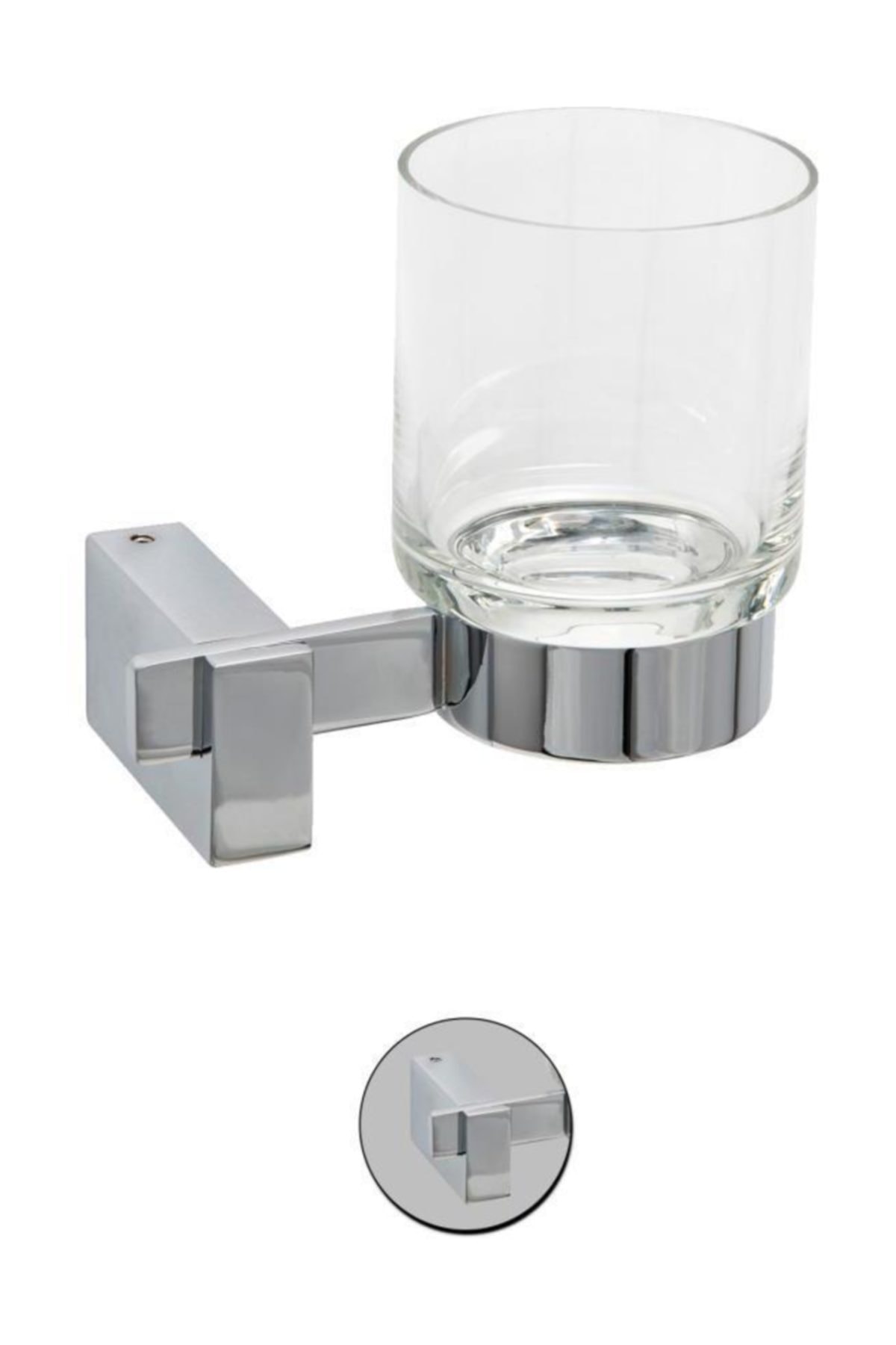 Maya Flat Chrome Montajlı Diş Fırçalık %100 Pirinç