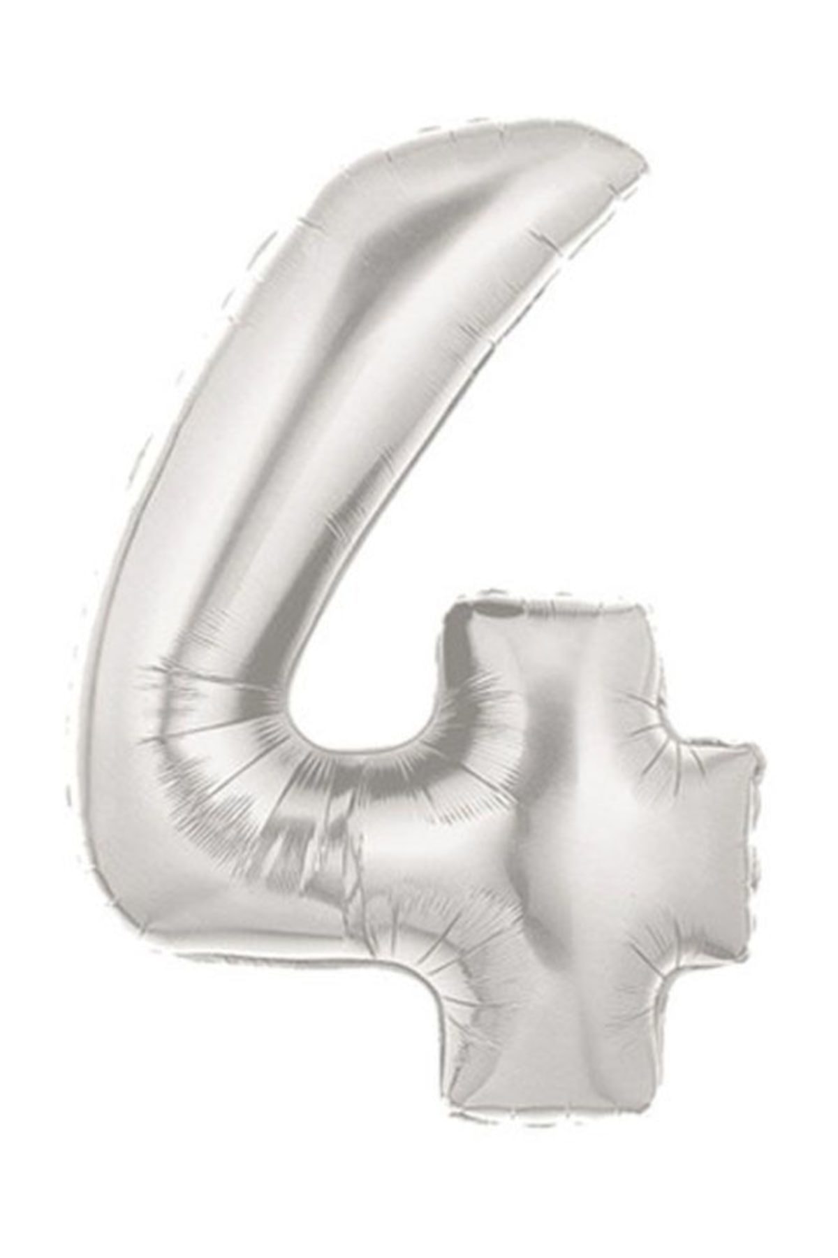 Pandoli 90 Cm Silver Renk Rakamlı Folyo Balon 4 Numara