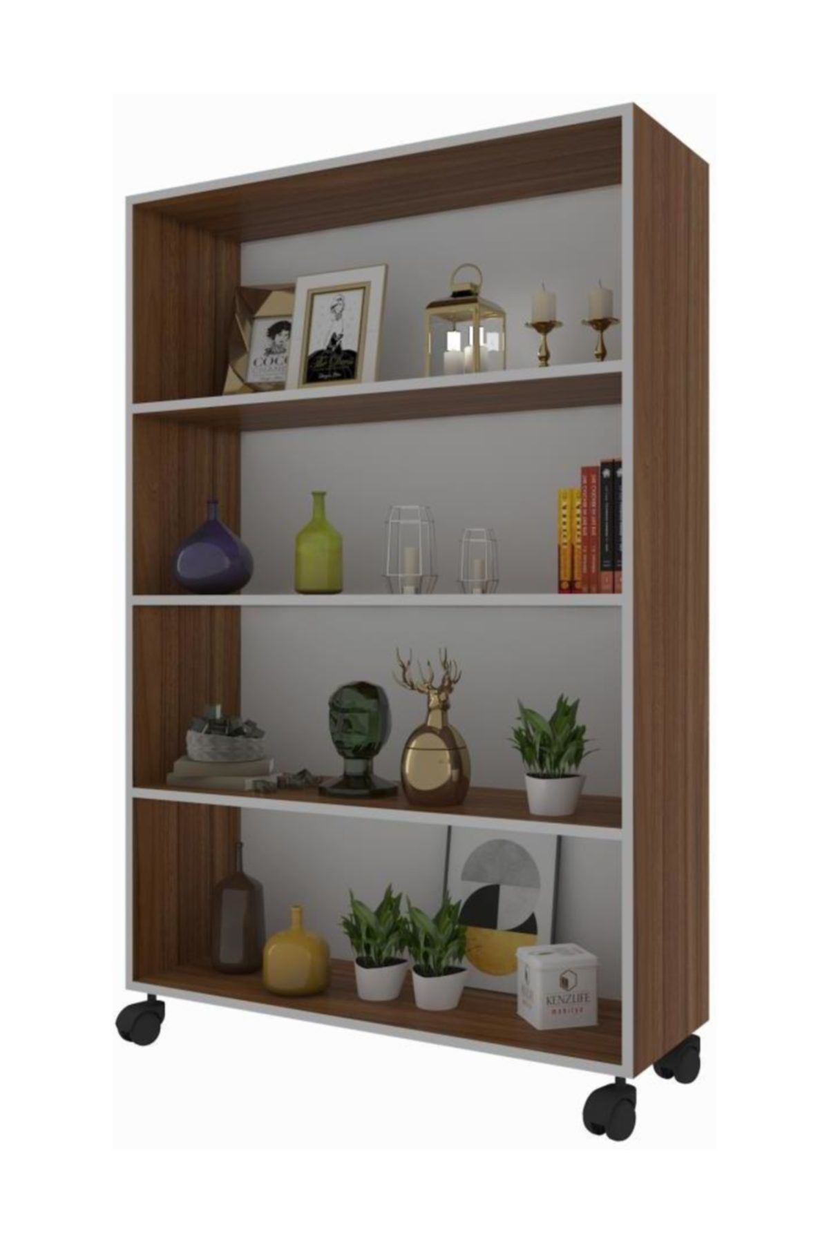 Kenzlife mutfak dolabı raziye 148*090*030 cvz tekerlekli banyo evrak ofis ayakkabılık kiler