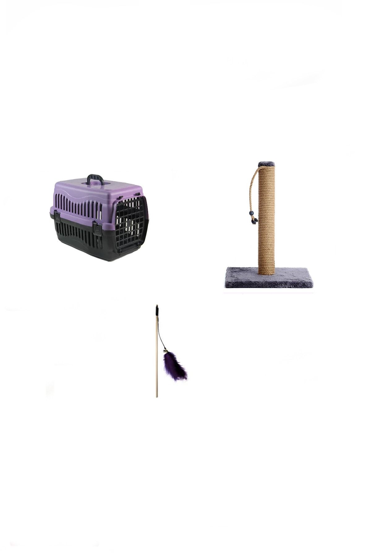 ÇINAR DİZAYN Kedi Taşıma Çantası+kedi Tırmalama+ Hediye Kedi Oltası