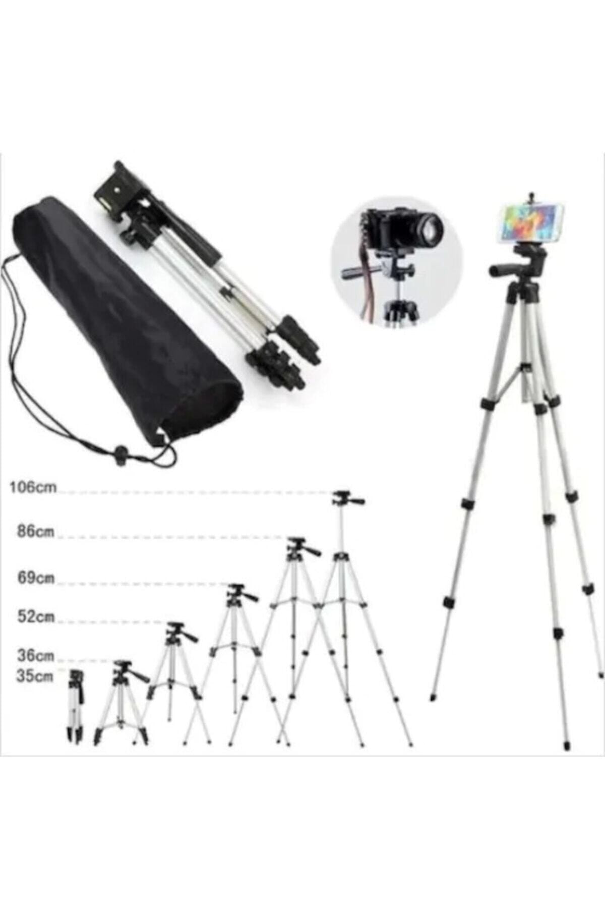 2M Ayarlanabilir Kademeli 102cm Profesyonel Metal Ayaklı Tripod 3110