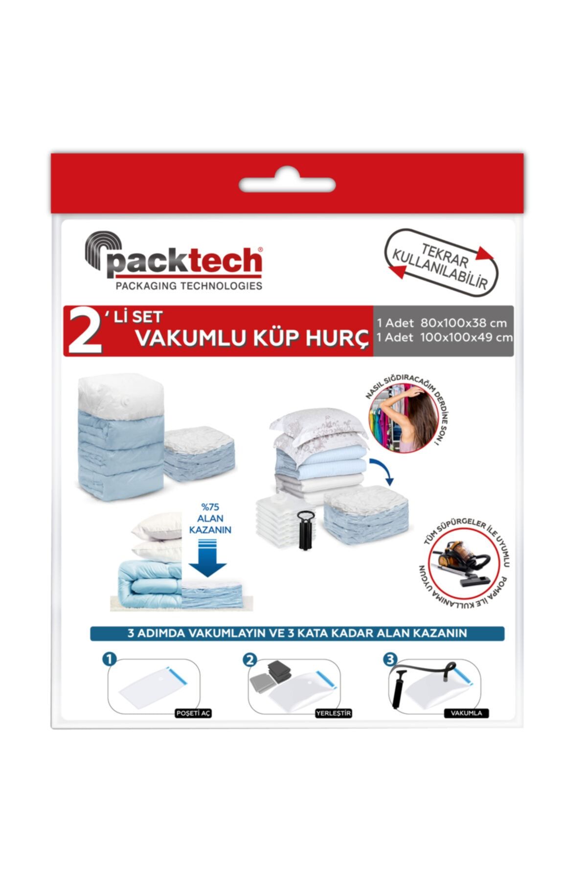 Packtech Küp Vakumlu Hurç Torba