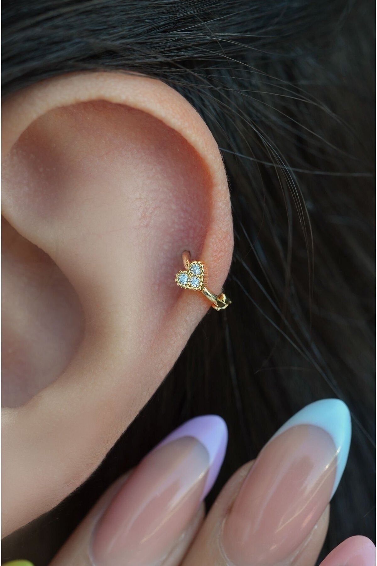 Heart tragus earring hot sale