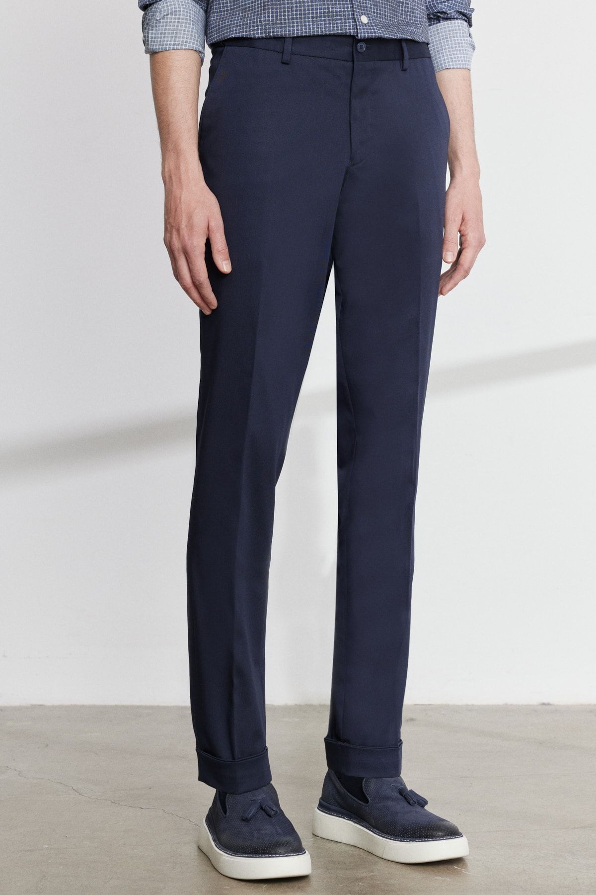 Navy blue hotsell trousers mens