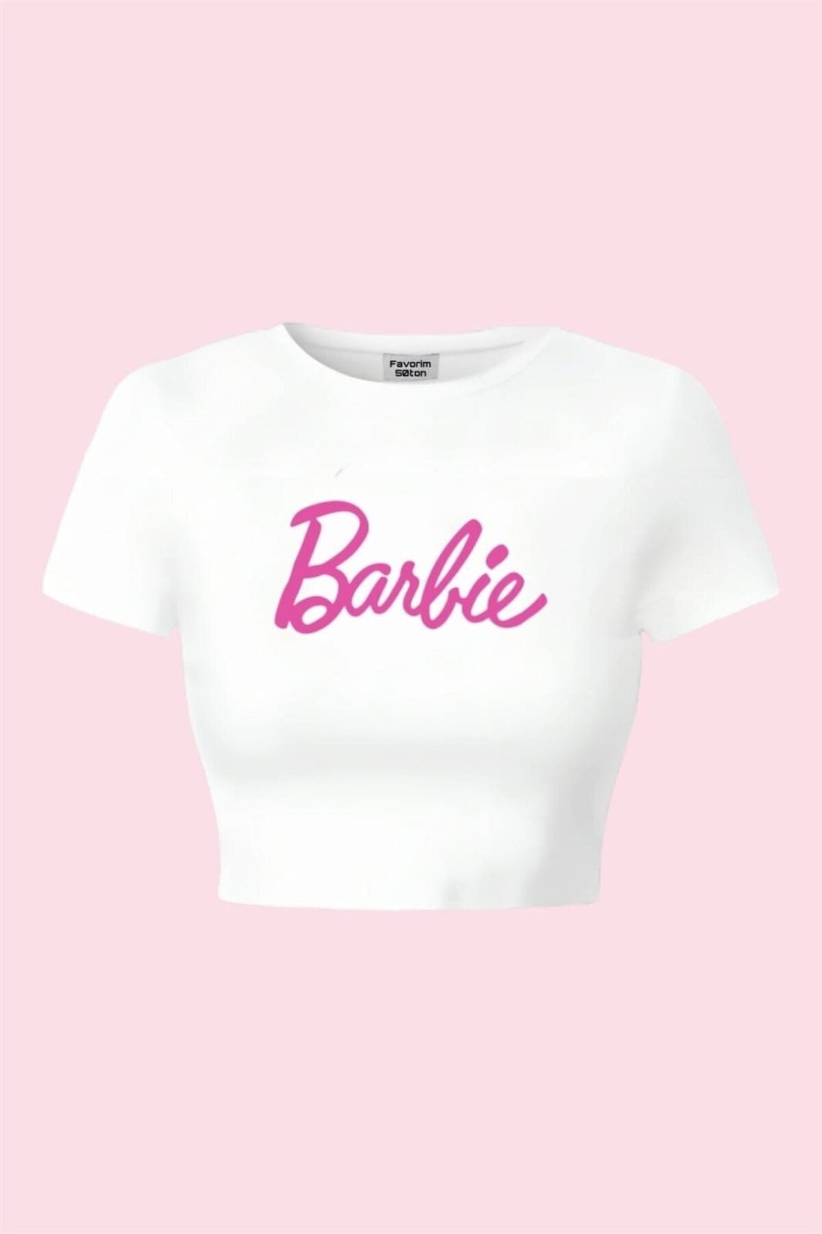 White barbie crop top best sale