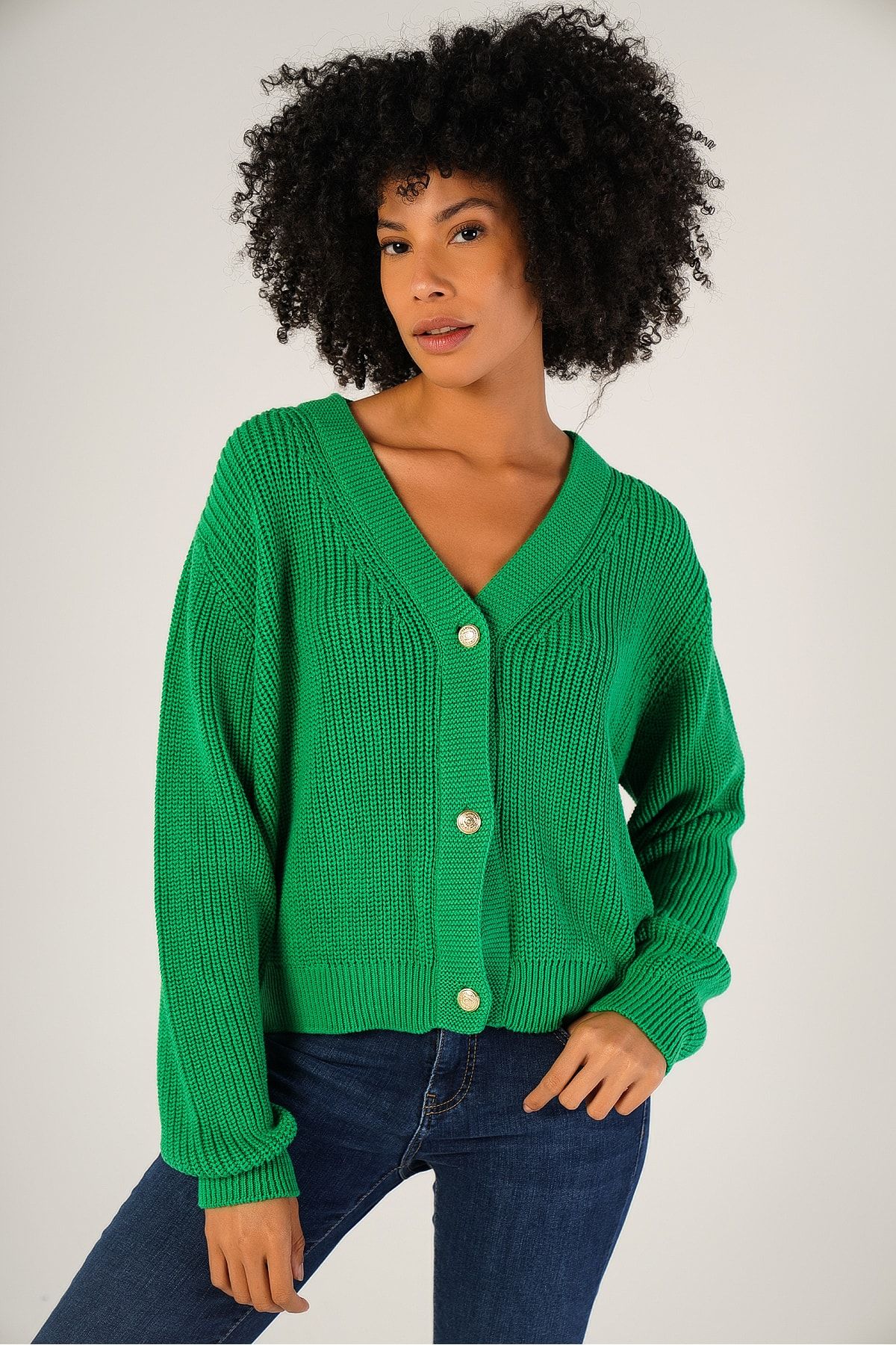 Green cardigan sweater best sale