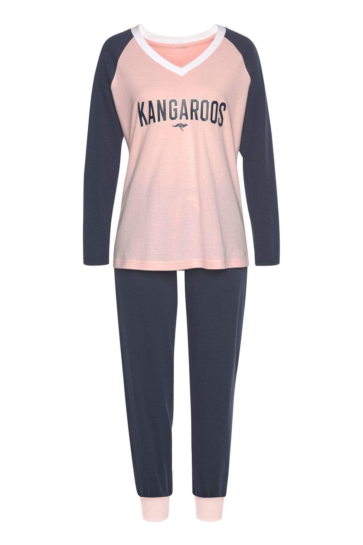 Kangaroos Pajama Set - Pink - Plain - Trendyol
