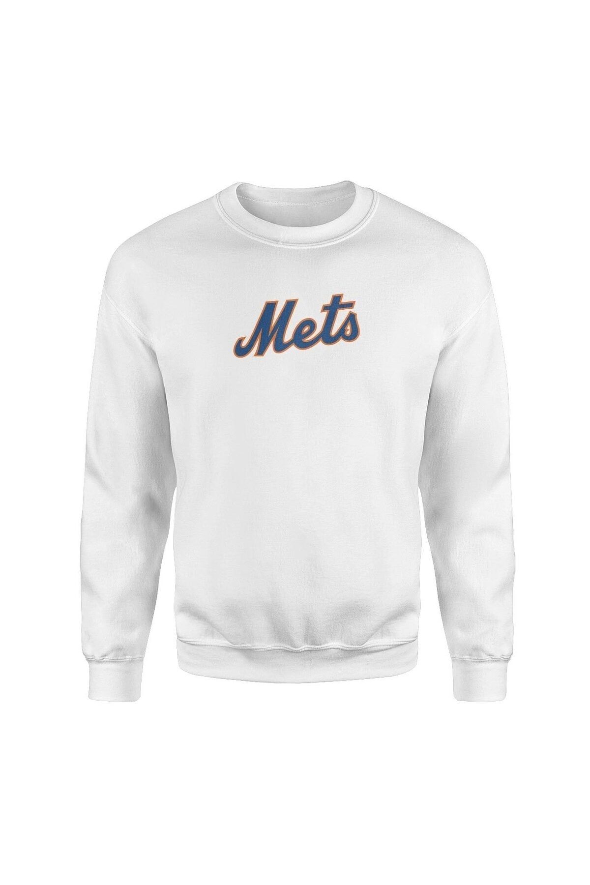NSJ SPORTIVE NY Mets White Sweatshirt Trendyol