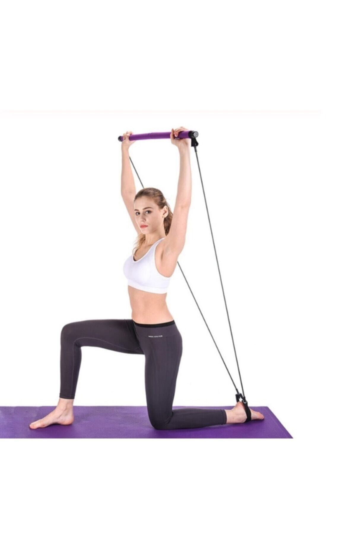 Genel Markalar Squat Pilates Studio Evde Spor Egzersiz Çubuğu Squat Pilates Barı Plates