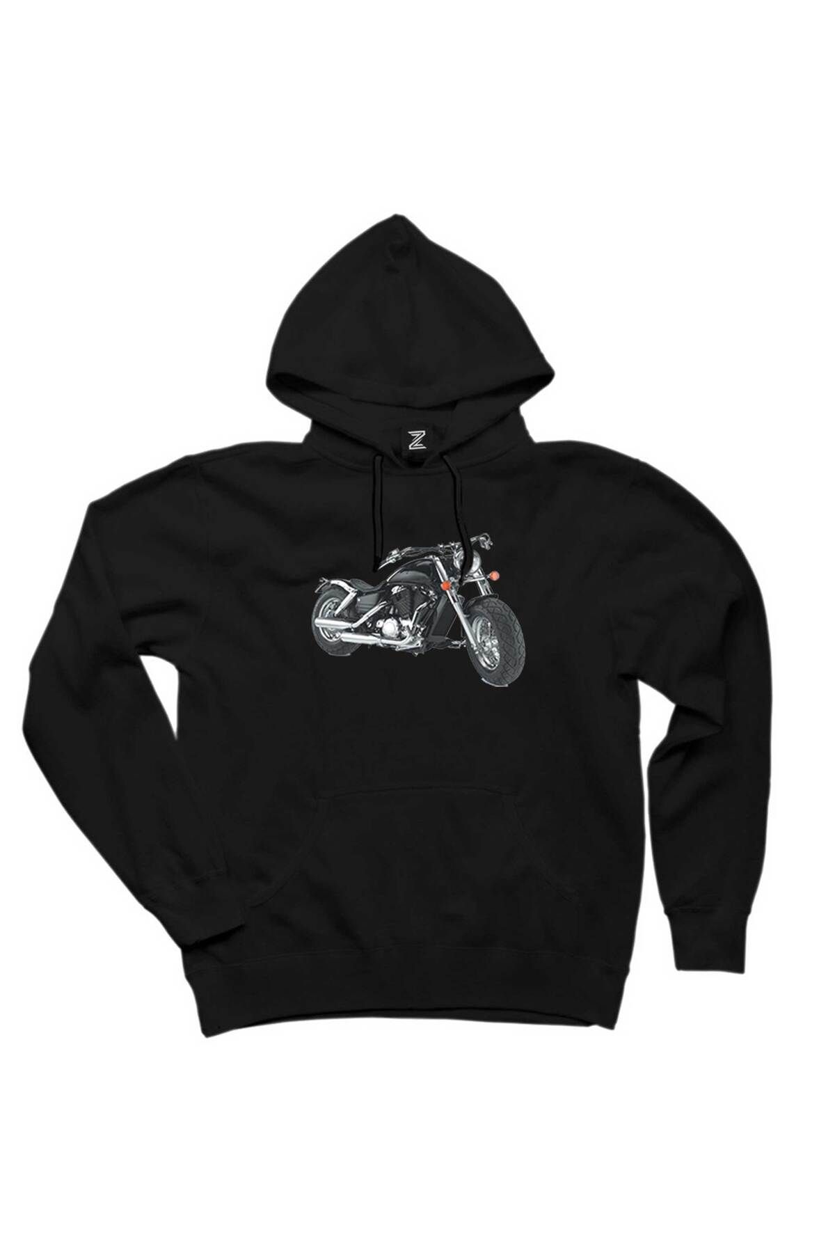 Z zepplin Harley Chopper Sportster Black Hooded Sweatshirt Hoodie