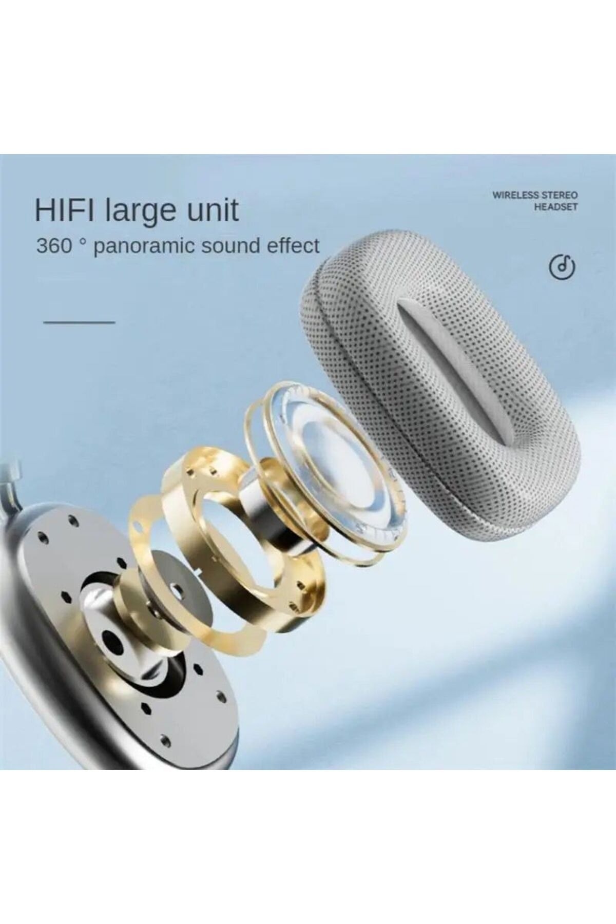 هدست بلوتوث Hi-Fi صدای با کیفیت بالا باس موسیقی قابل تنظیم هدبند Spigot Type-C Charging Aux