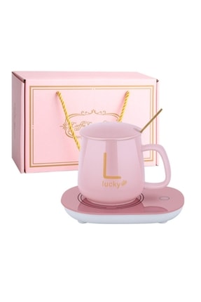 USBli Isıtıcılı Kupa Bardak Lucky Pembe Image 0