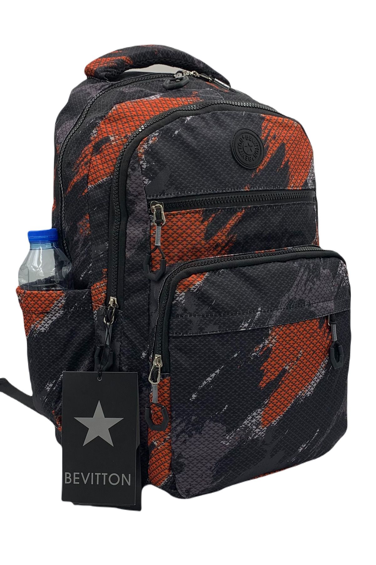 Black satin deals backpack