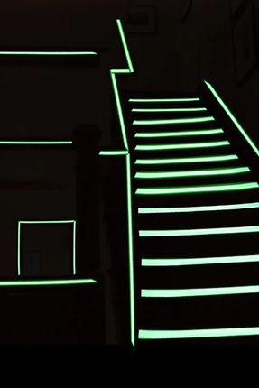 Karanlıkta Işık Veren Gece Parlayan Fosforlu Şerit Bant Yapışkanlı Fosfor Bant Fosforlu Işık 4 Metre Image 2