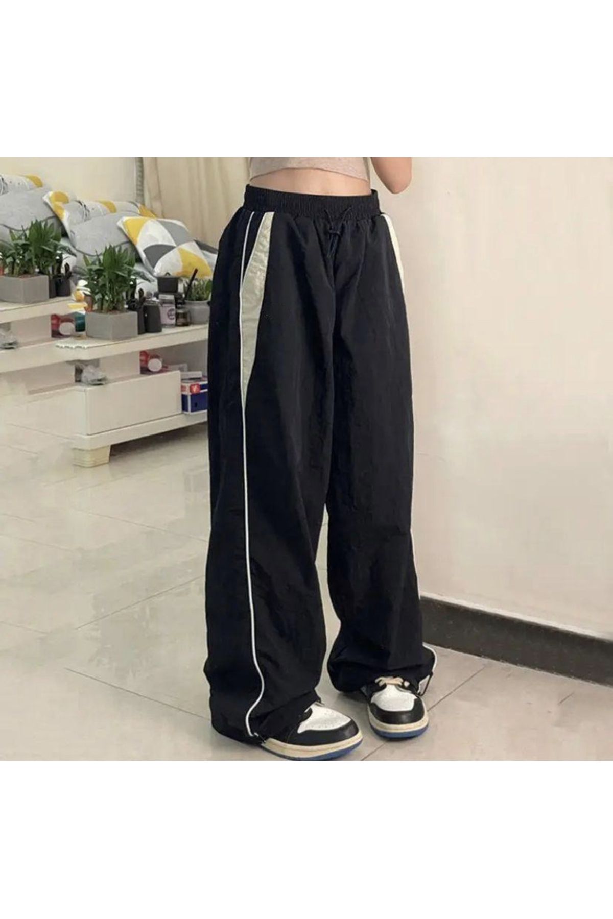 DEEFWEAR STRIP DETAIL UNISEX PARACHUTE TRACK PANTS Trendyol