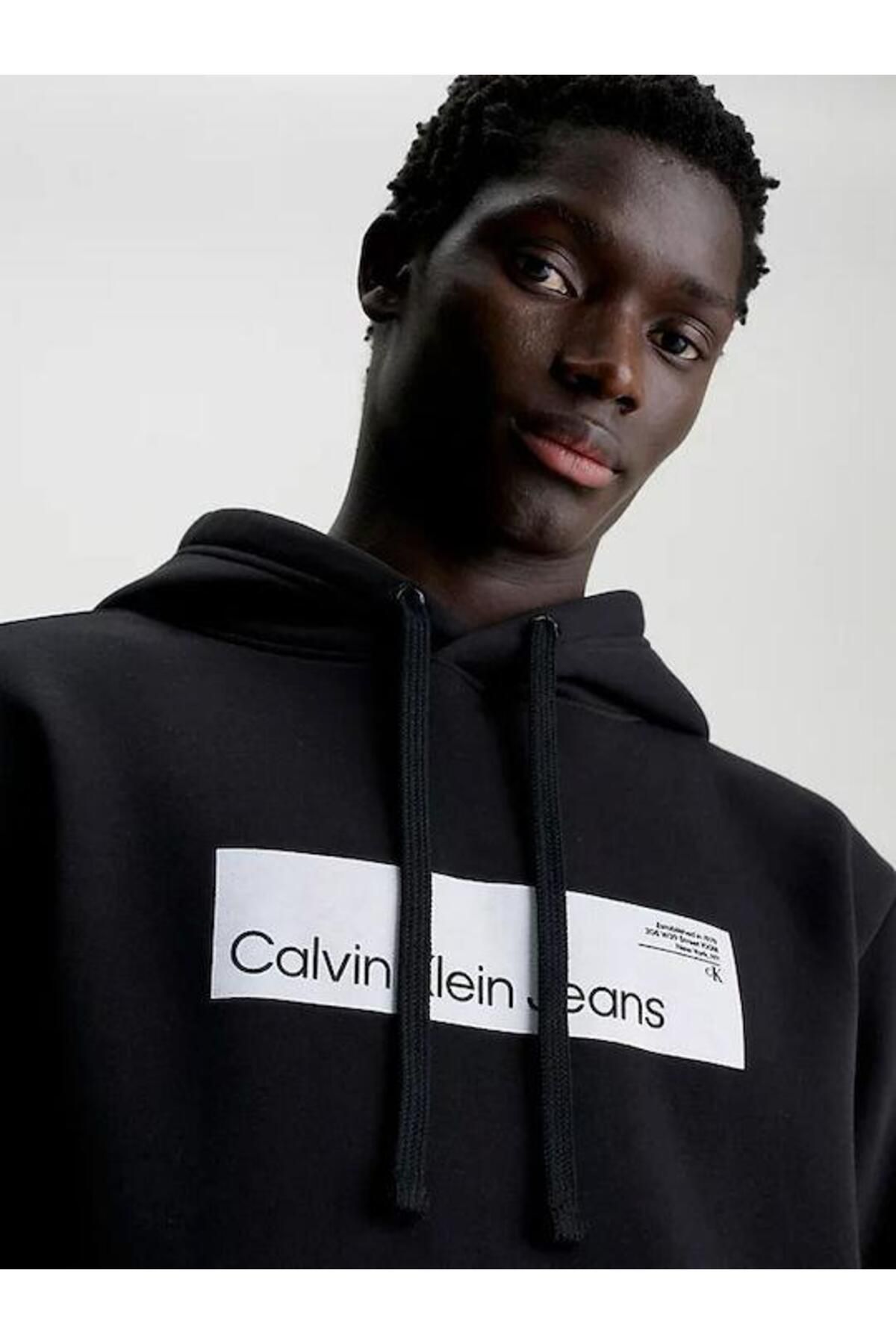 Calvin Klein HYPER REAL BOX LOGO HOODIE Trendyol