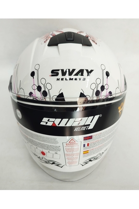 715 Iris White Pink Yarım Kask (AYNALI VİZÖR) Image 3