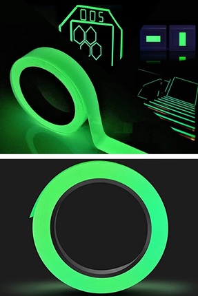 Karanlıkta Işık Veren Gece Parlayan Fosforlu Şerit Bant Yapışkanlı Fosfor Bant Fosforlu Işık 4 Metre Image 4