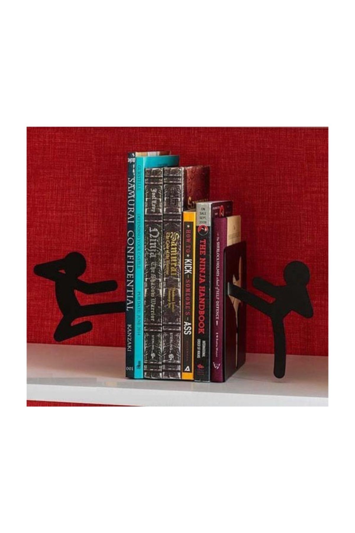 Simge Yapı Dekorasyon Karete Yapan Çocuk Figürlü Dekoratif Metal Kitap Tutucu, Kitap Desteği