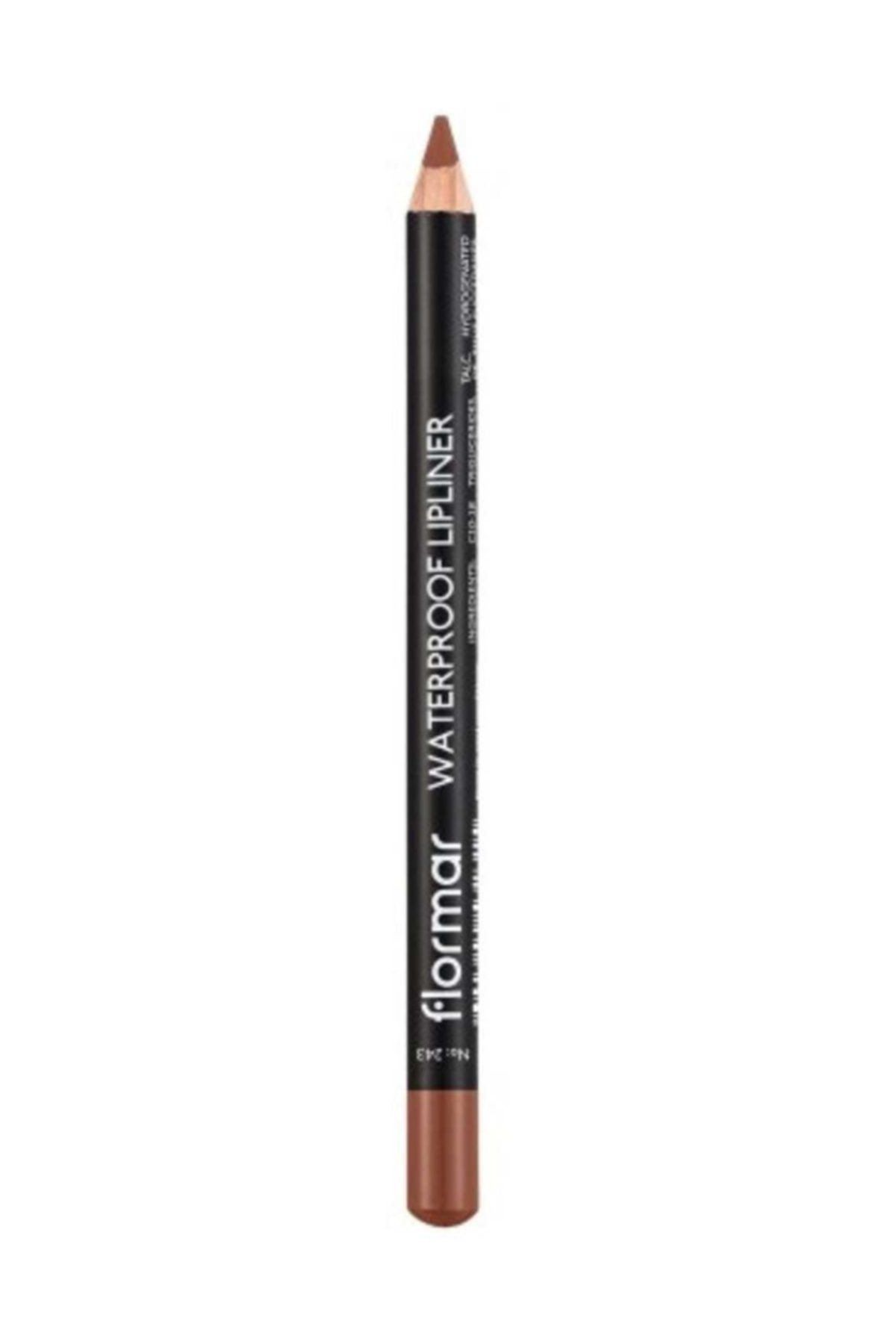 Flormar Waterproof Lipliner - Suya Dayanıklı Dudak Kalemi No:243 Hot Cocoa 1.14 g 8690604567584