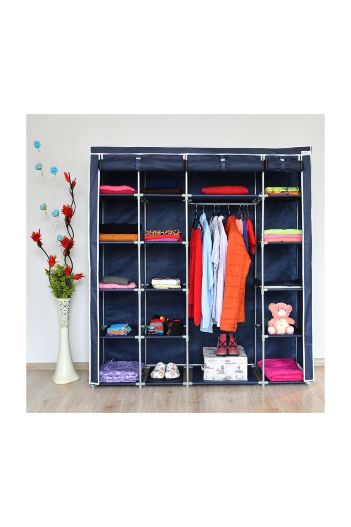 PRADO Easy Xtra Çift Yandan Raflı Çelik Profilli Bez Dolap