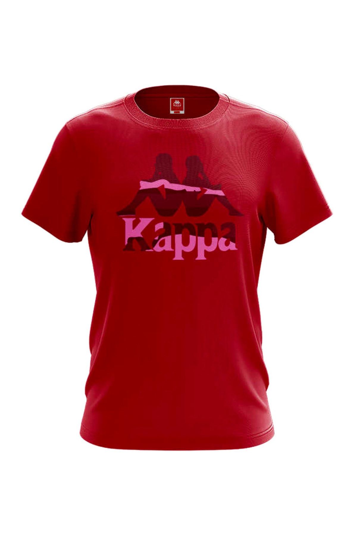 Kappa Kadın Baskılı T-Shirt ZIKSI KIRMIZI