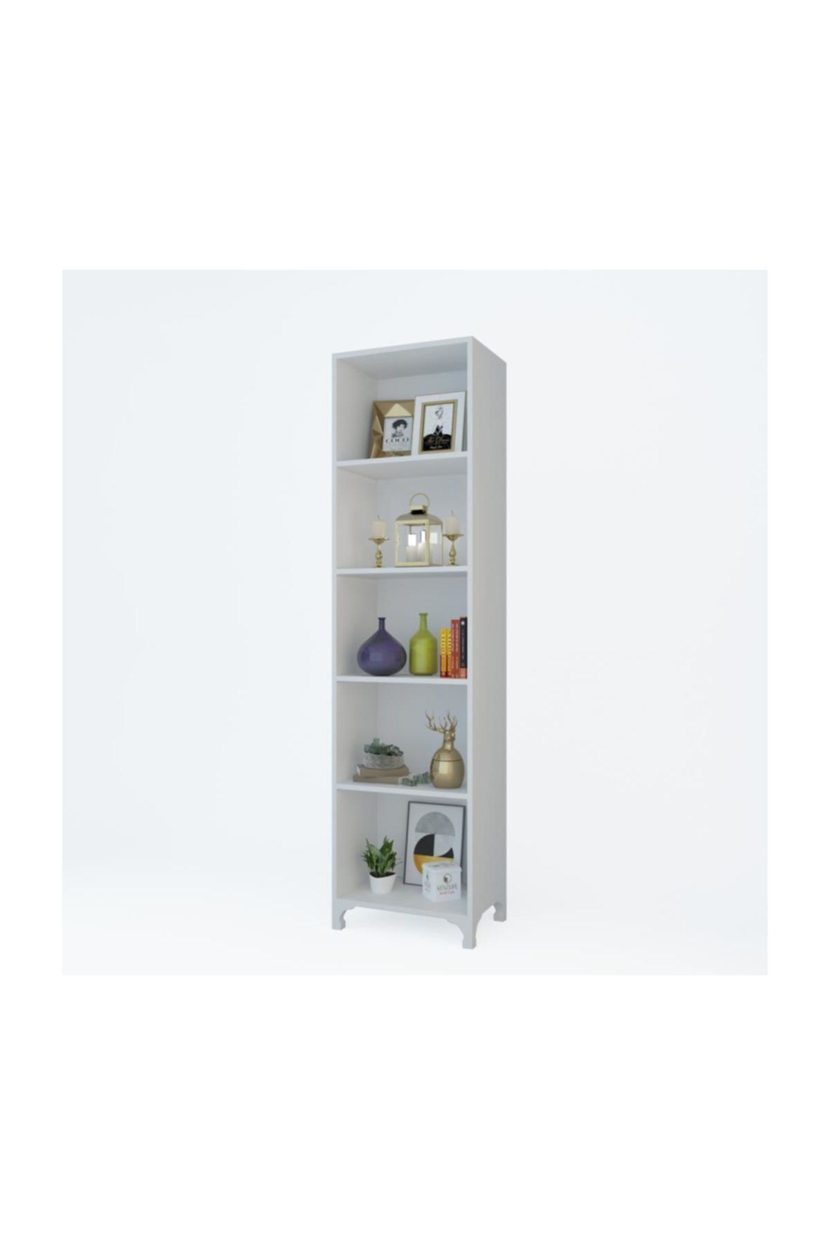 Kenzlife Kitaplık Tuğçe 188*040*020 Byz Ayaklı Mutfak Dolabı Banyo Ofis Ayakkabılık Kiler