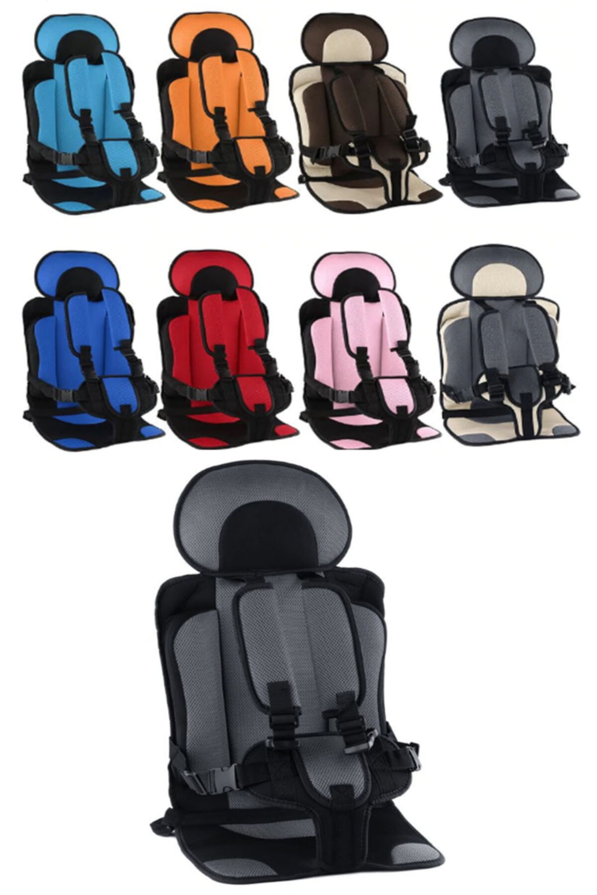 Carneil Bluetick Gri Çocuk Bebek Otomobil Içi Koltuk Üzerine Takılan Minder