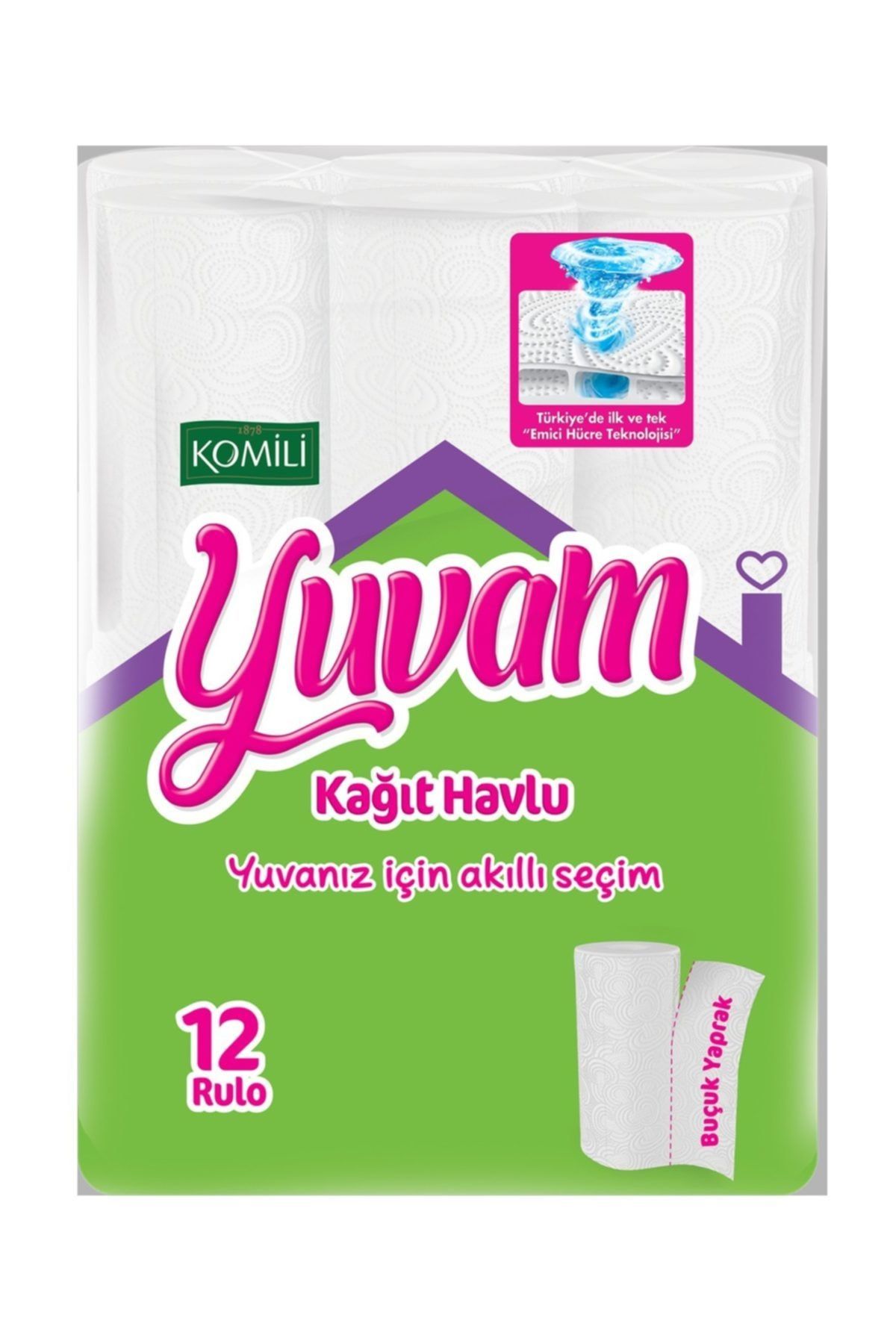 Komili Yuvam Rulo Kağıt Havlu 12 Rulo