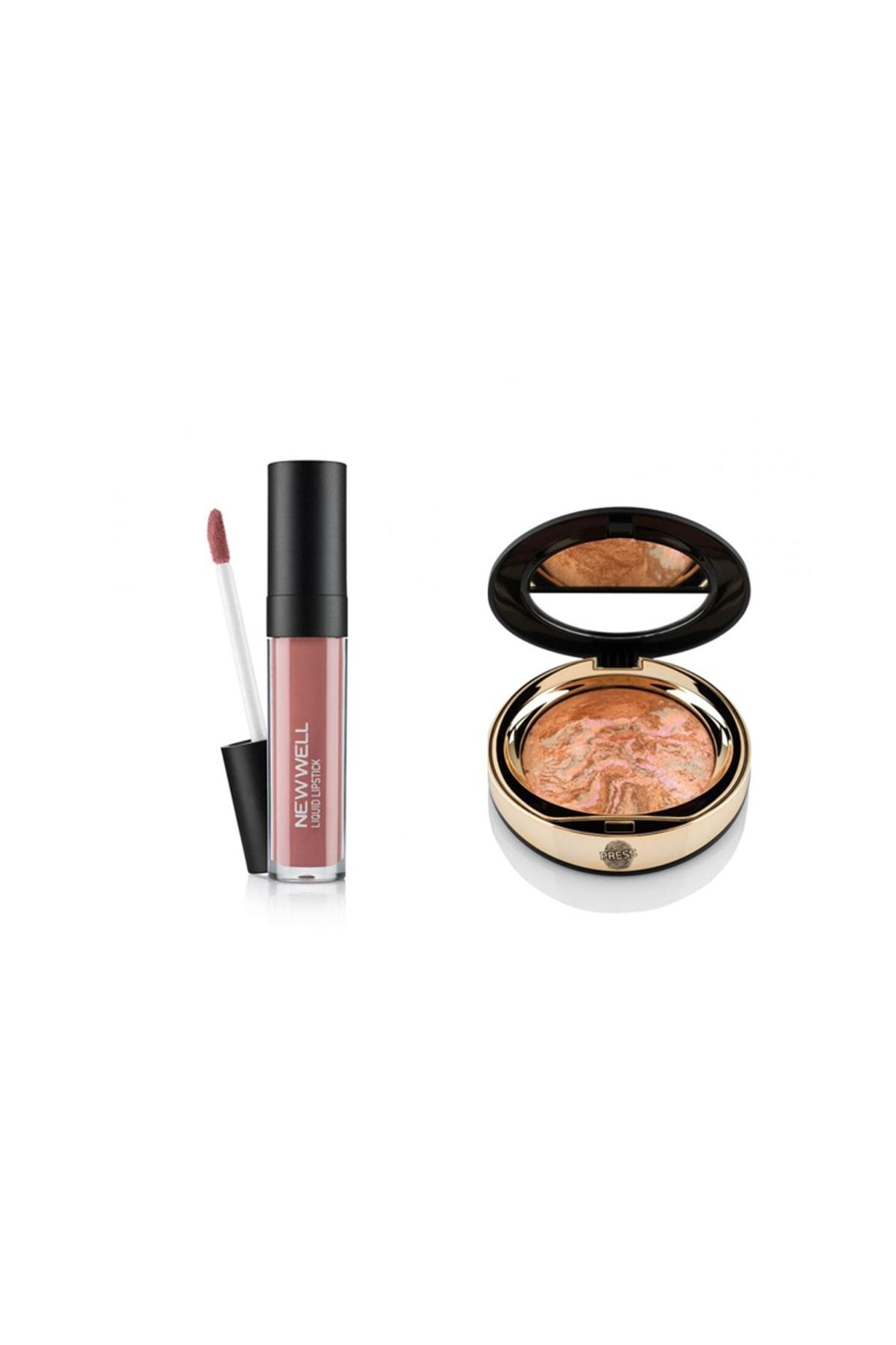 New Well Porcelain Make Up Lipstick D-204 6 ml+Terracotta D-142 Allık 558956116271