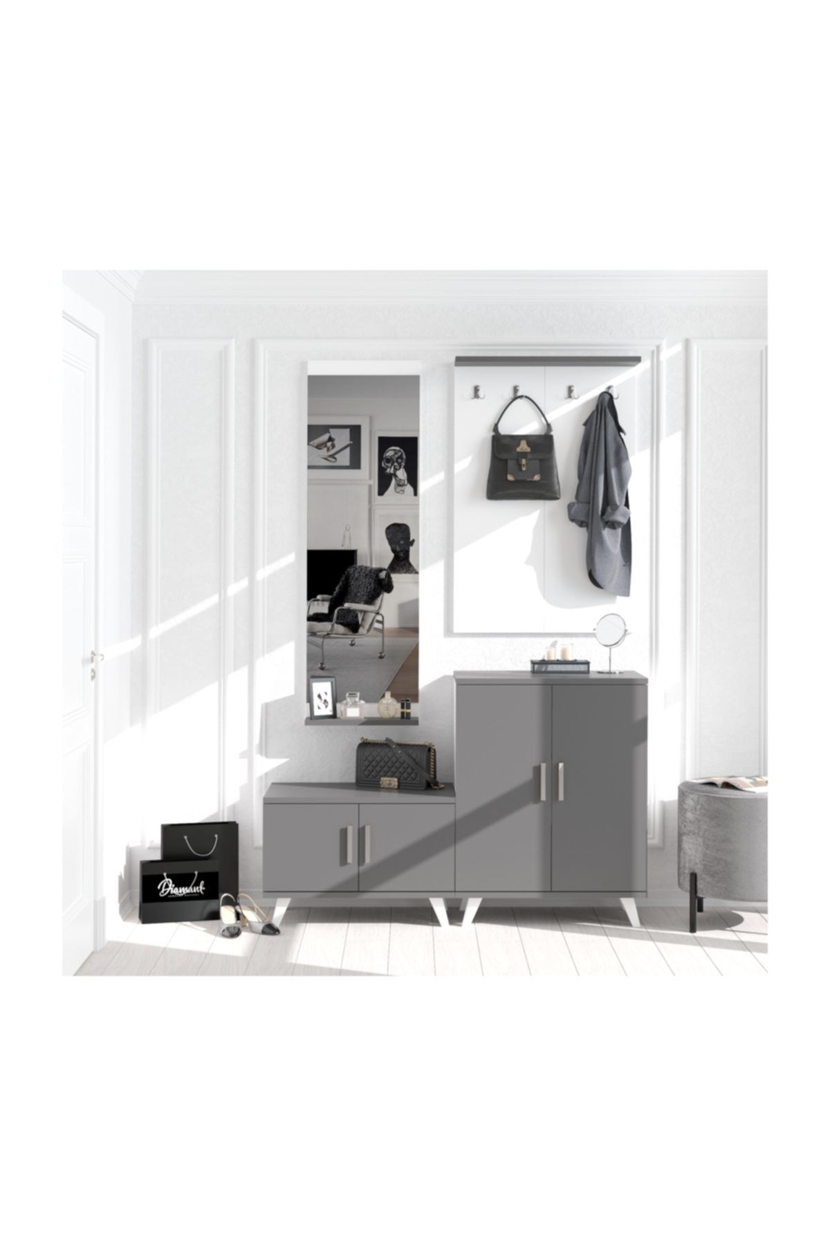 DECORMET Kuvars Portmanto Antrasit