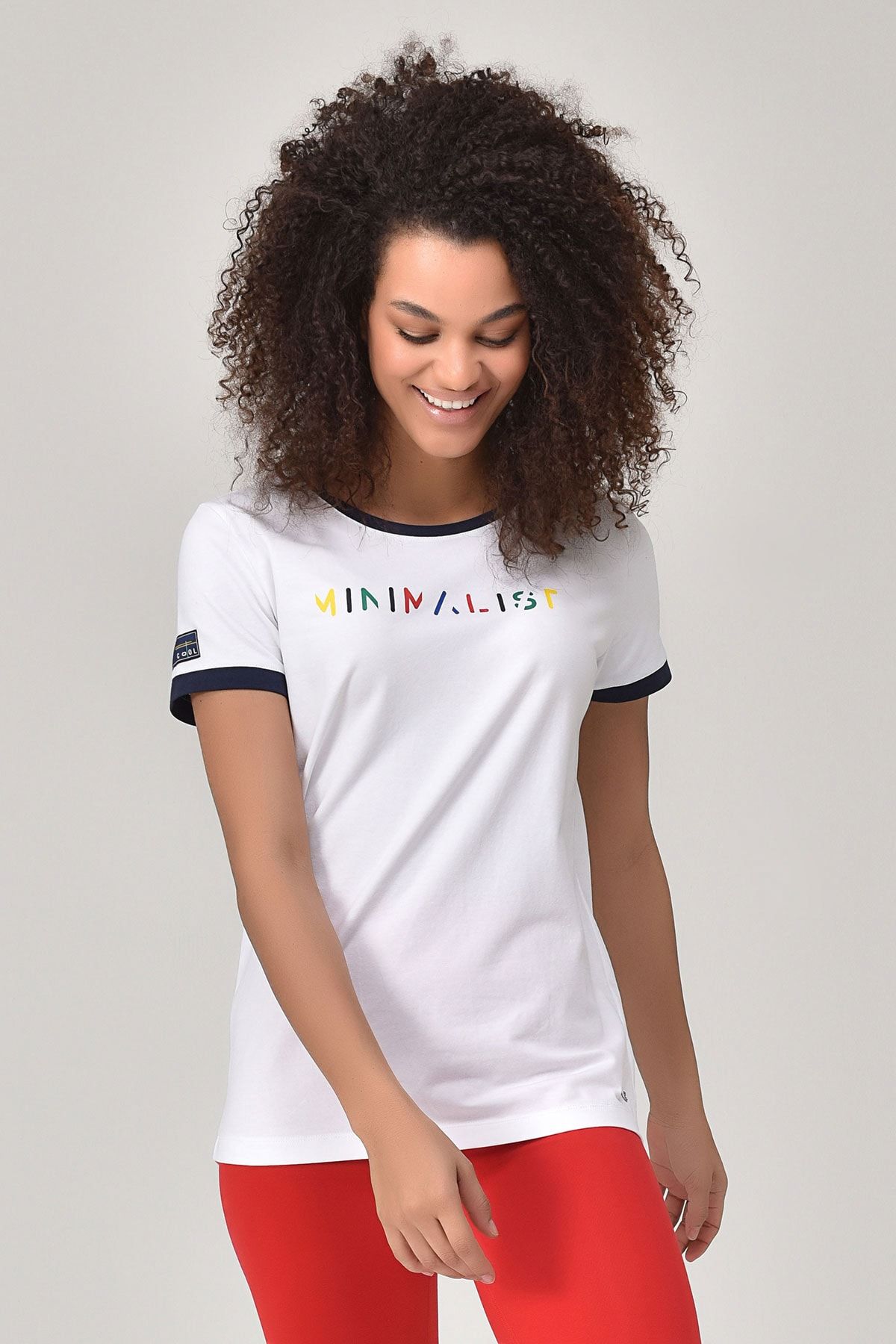 bilcee Beyaz Kadın T-shirt  GS-8070