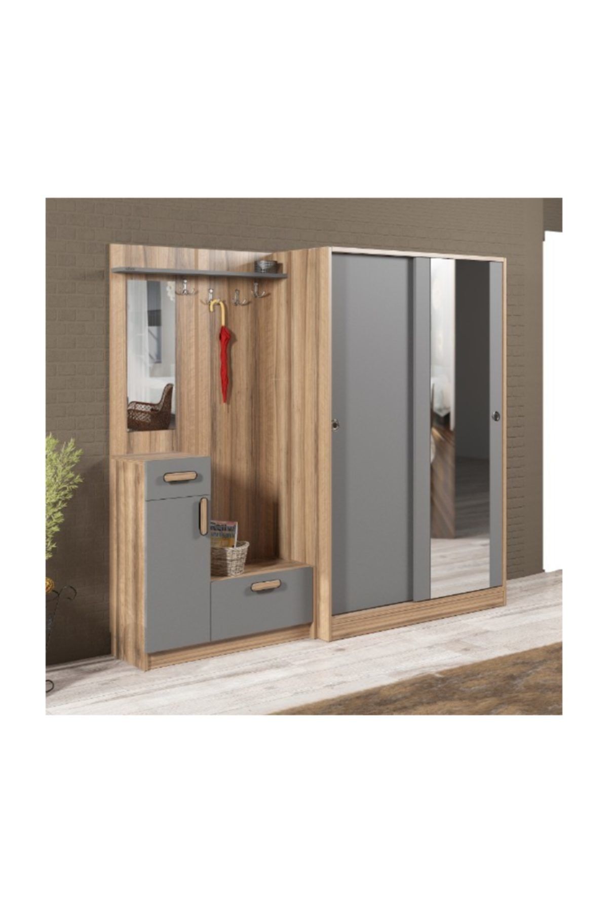 Abre Antrasit Vestiyer Portmanto Vm-36300