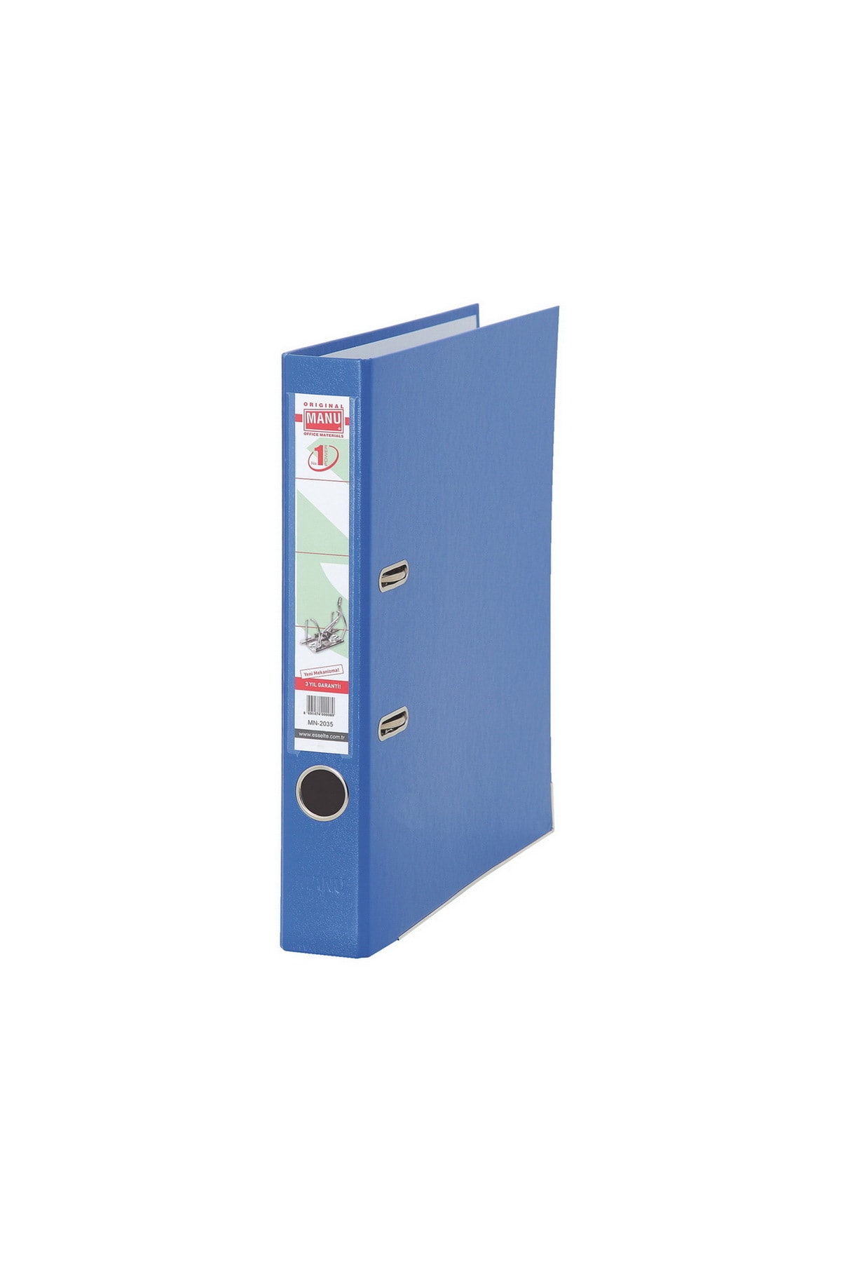 MANU Dar Plastik Klasör (2035) Mavi 10 Lu Paket