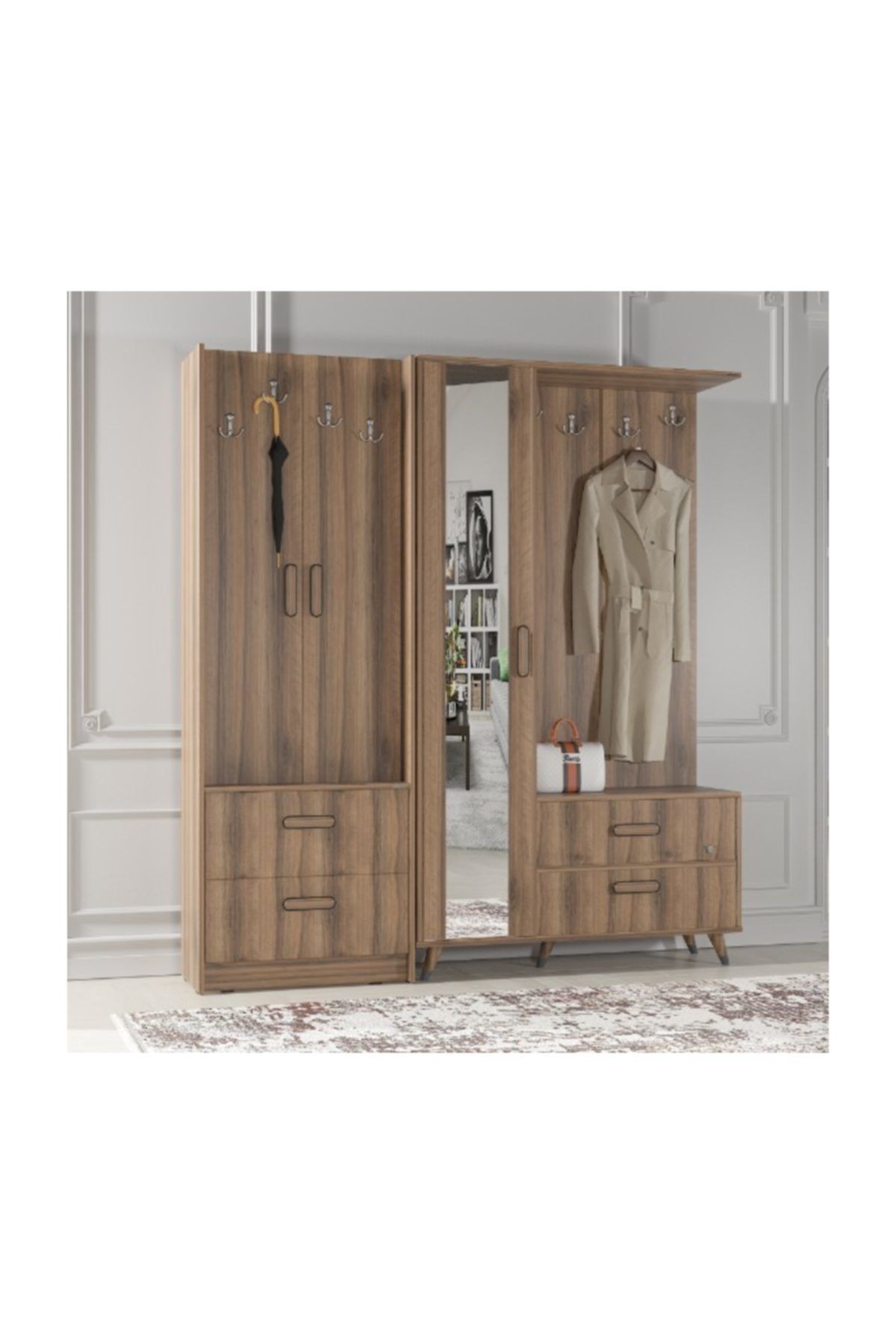 Abre Vm-342348 Dore Ceviz Portmanto Vestiyer